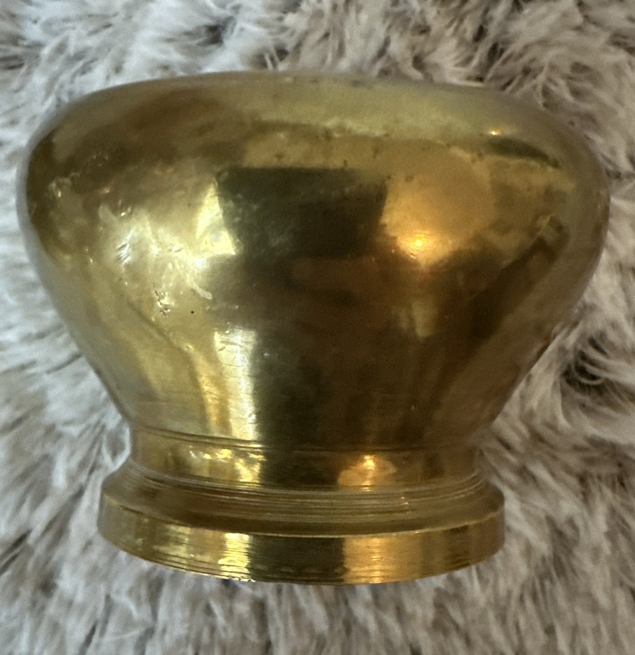 Vintage Solid Brass Small Mortar and Pestle Spice/Herb Grinder Resonant sound
