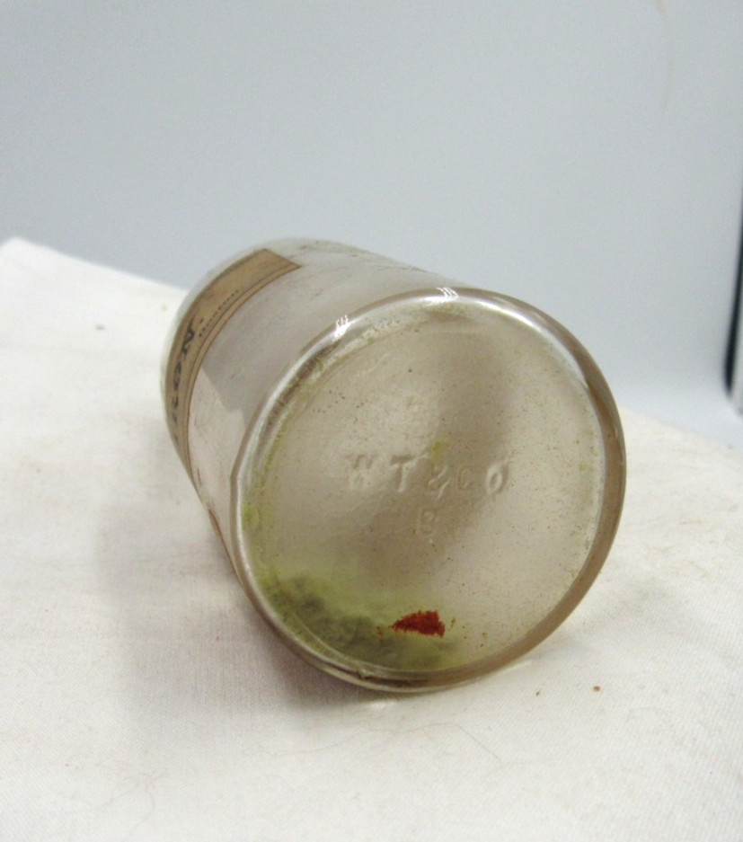 BW – 1900’s West & Jenney Pyrophosphate Boston, Ma 3 1/4″ Clear Medicine bottle