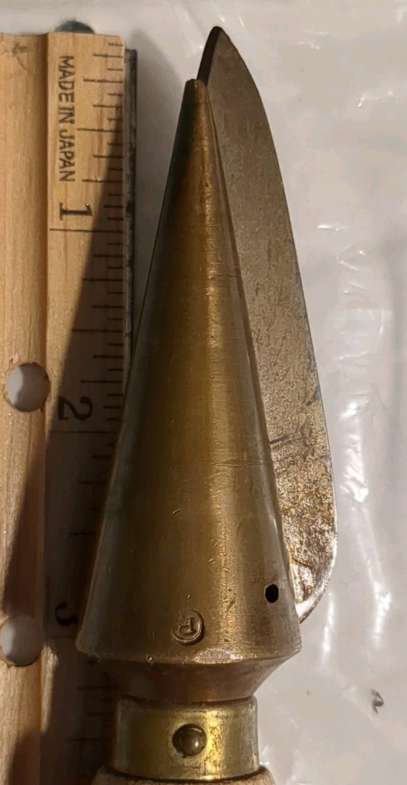 Vintage Brass Cork Borer Sharpener Apothecary Chemist Lab Tool Bottle Stopper