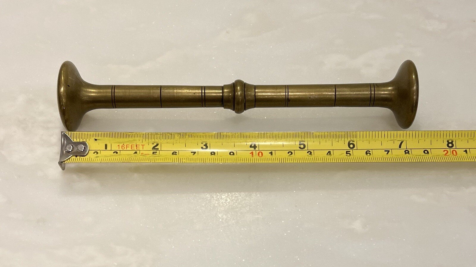 Brass Mortar & Pestle Vintage Rx Apothecary Grinder Pill Crusher Herbs LARGE #4