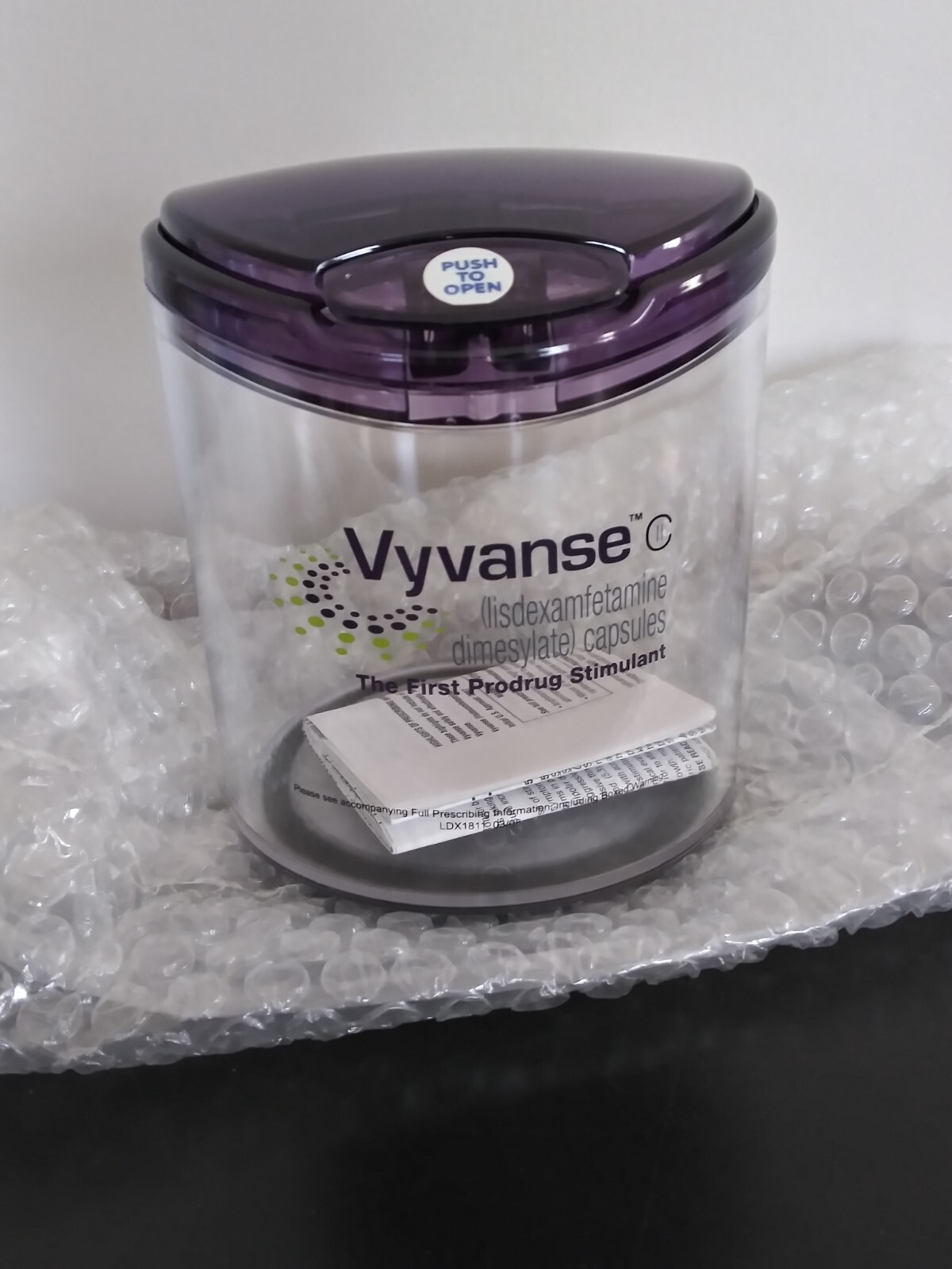 Vyvanse Multipurpose Plastic Jar Pharmaceutical Repr Collectibles