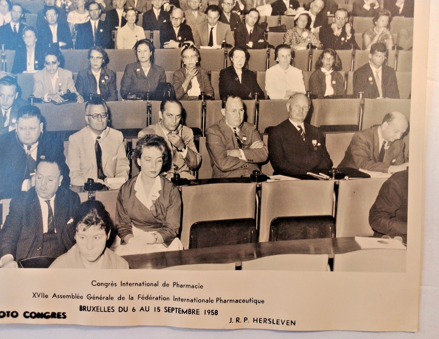 Lot/2- 1958 Real Press Photo International Congress Of Pharmacy General Assembly