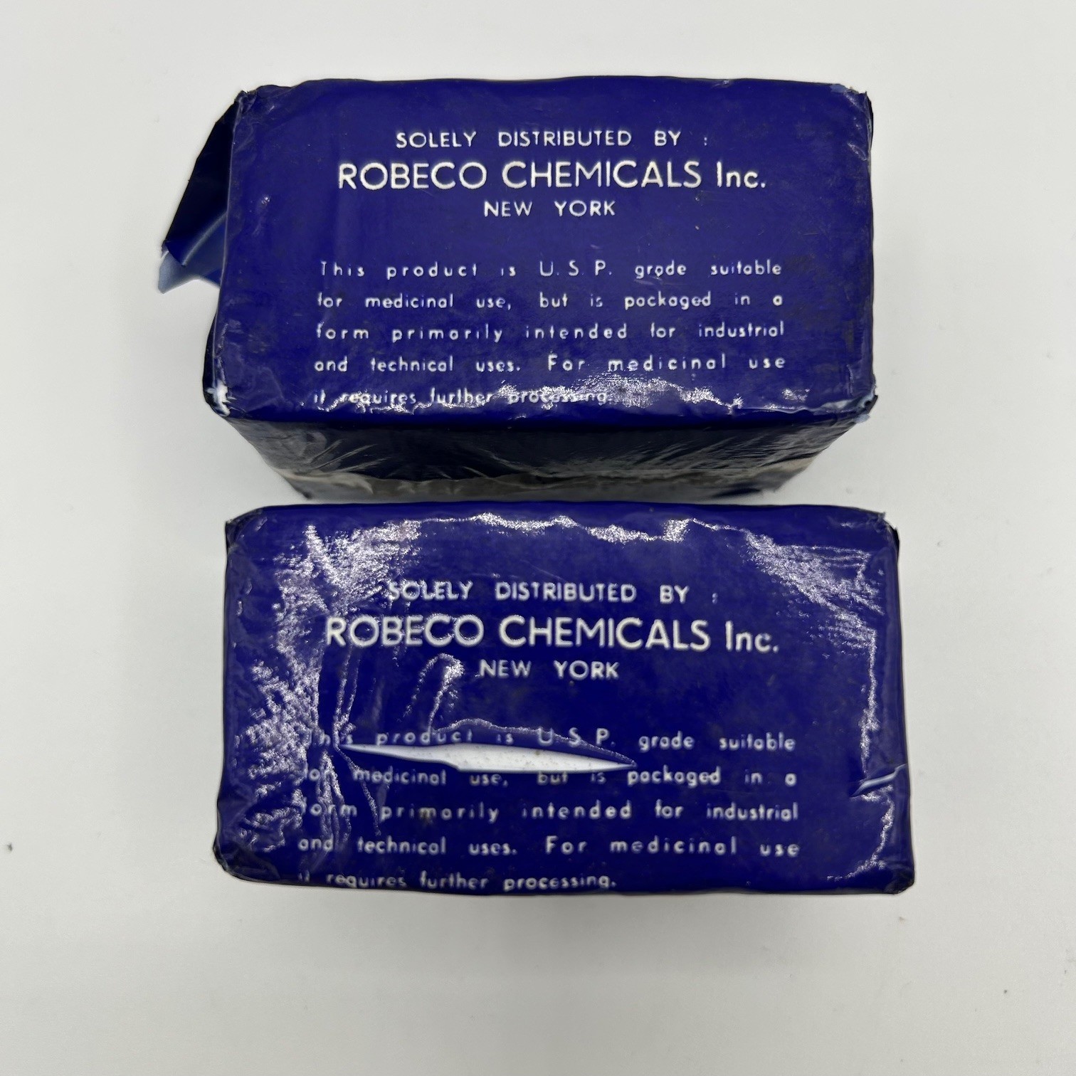 Carbonate of Magnesia Pattinson’s Block Vintage (2) 1oz Packages France Vintage