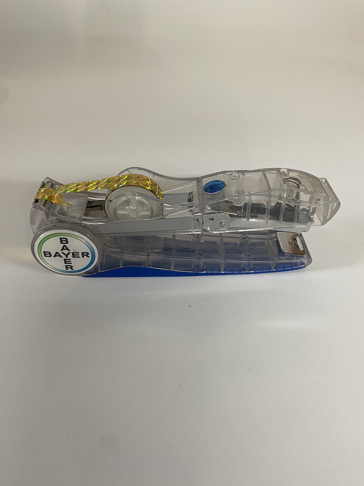 Vtg Bayer Pharmaceutical Promo Stapler/Tape Dispenser (Working)-super rare