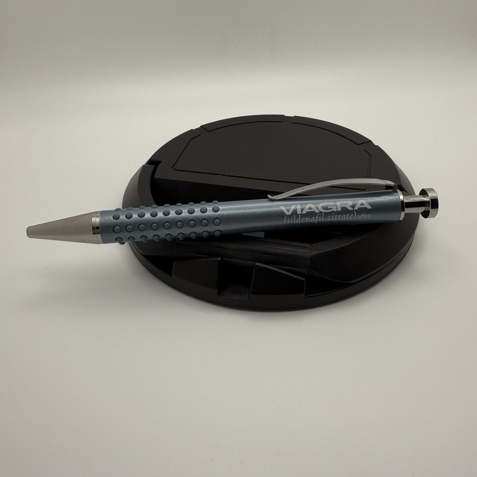 Pfizer Viagra Promotional Pen. Rare Blue/Grey Body Color With Grips