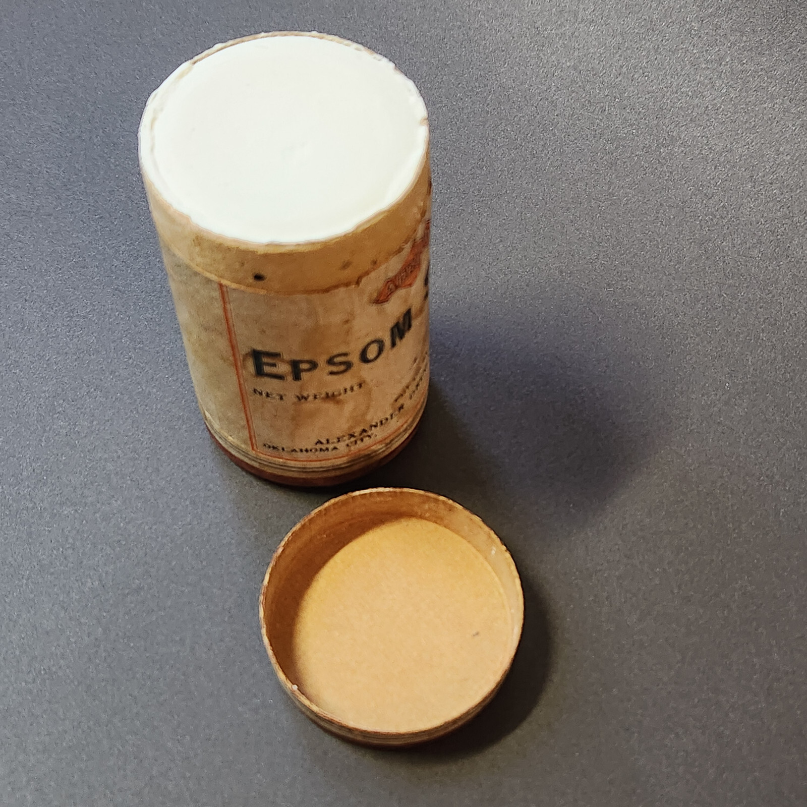 Vntg ADRUCO Cardboard Container Alexander Drug Company Oklahoma City Epsom Salts