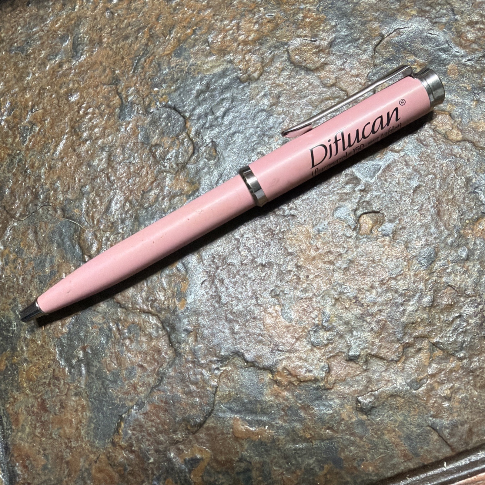 Pink Beauty Diflucan Metal PEN Drug Rep Pharmaceutical Promo Medical Advertising