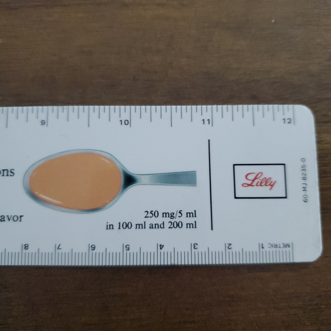Eli Lilly Promotional 12″ Ruler Vintage Keflex Collectible Cir 70s