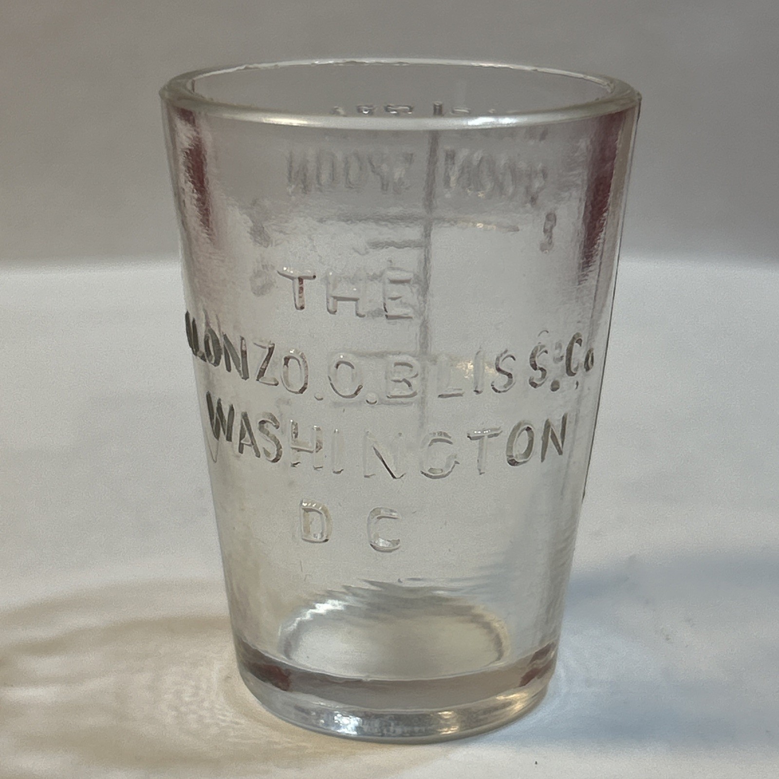 Antique Apothecary Dose Measurement Glass Our Native Herbs Alonzo O. Bliss Co
