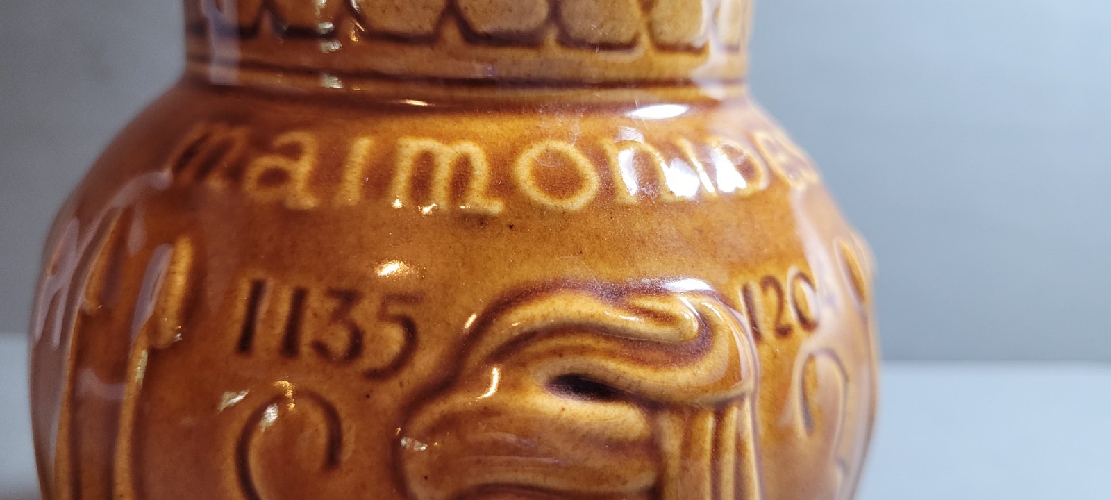 VTG Schering McCoy Ceramic Rx Apothecary Jar Vase Maimonides Secundum Artem 5″T