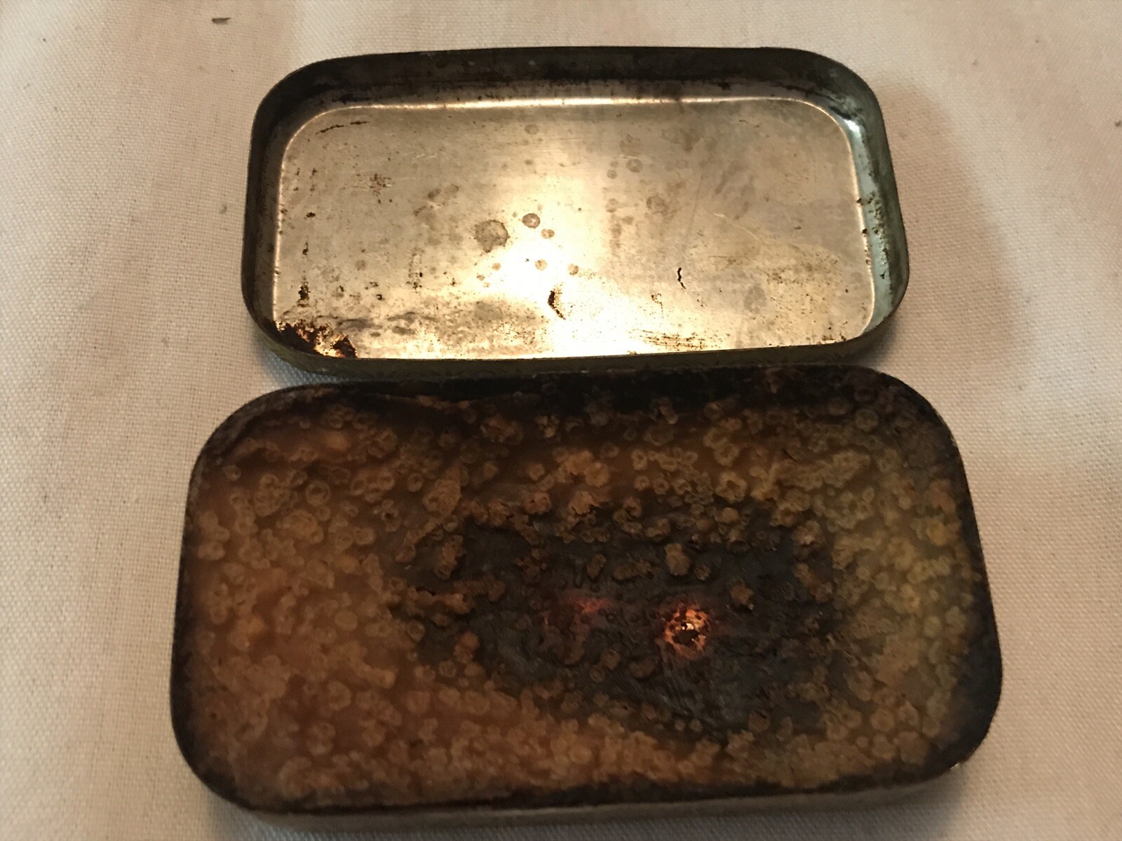 WOODS IMPROVED LOLLACAPOP Bug Bite Antidote Vintage Tin, George Wood, Syracuse