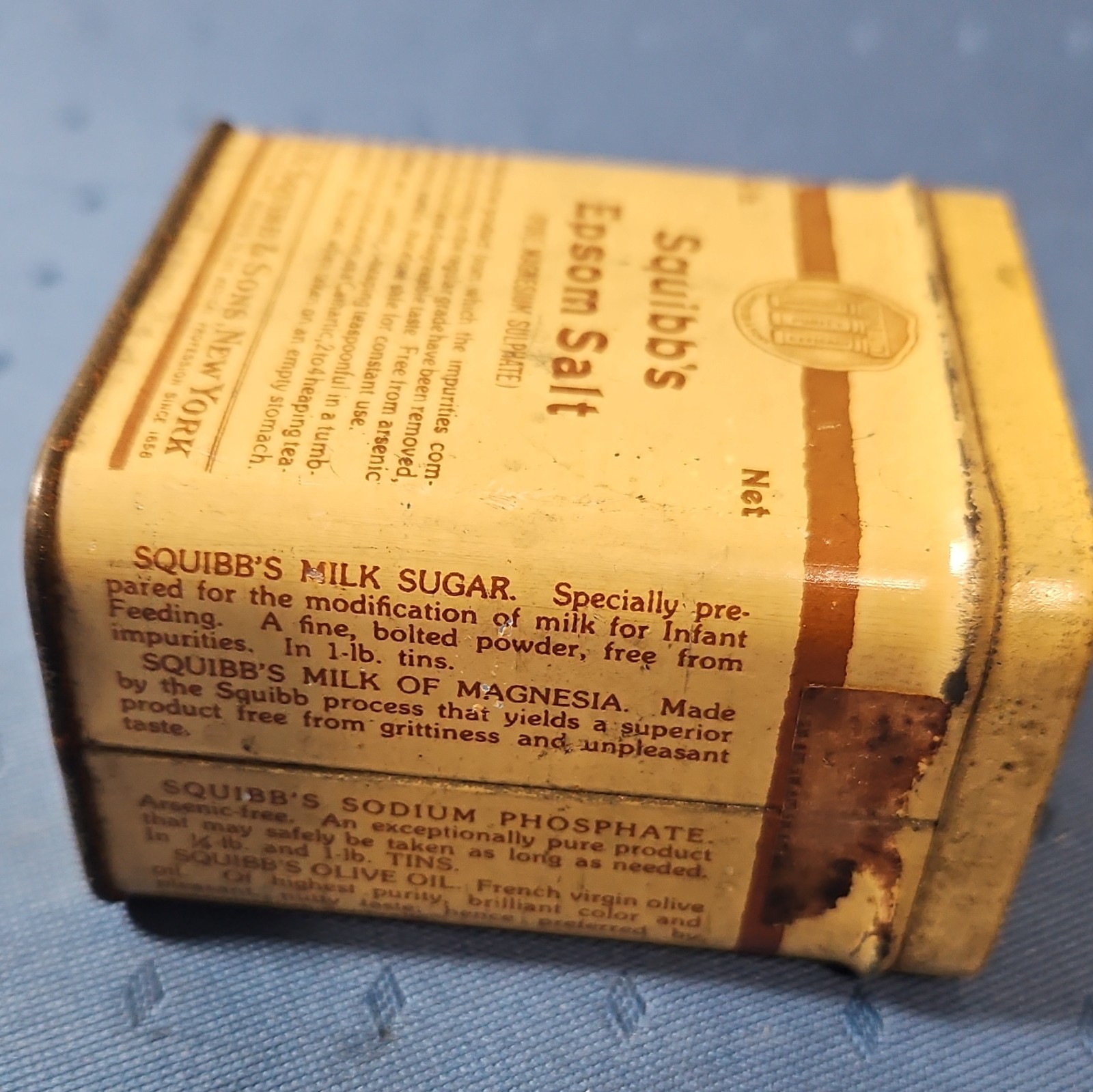 E.R. Squibb & Sons Squibb’s Epsom Salt Pure Magnesium Sulphate 1/4 lb Tin