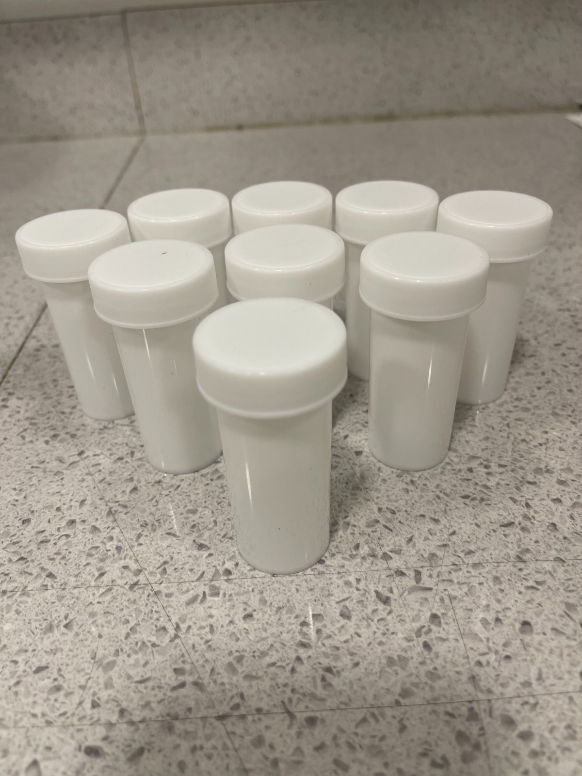 Centor 1 Oz White Plastic Ointment Jars With White Caps (9 JARS) SHIPS FREE!
