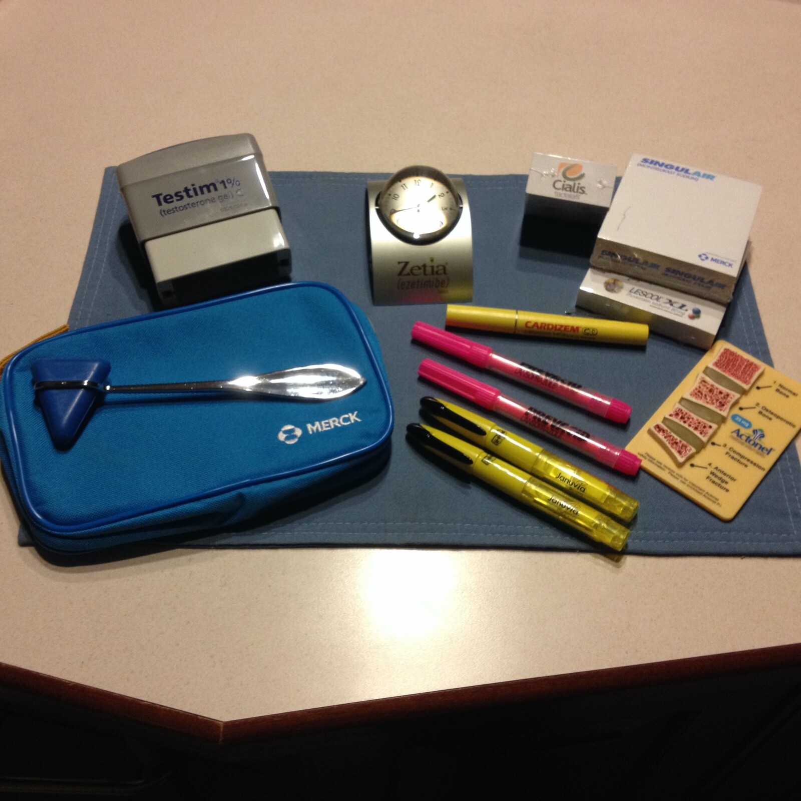 Assorted drug rep collectables
