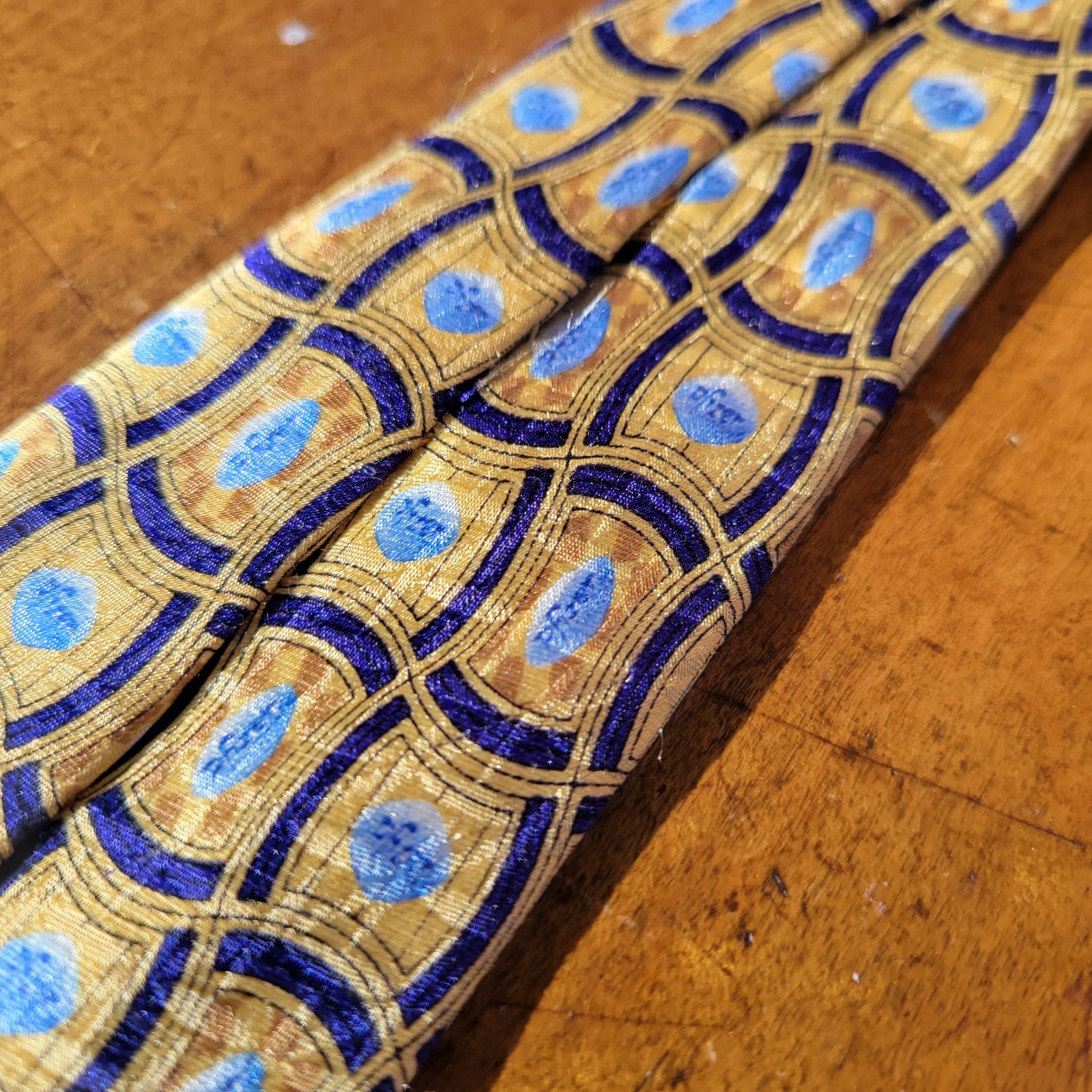 Pfizer Neck Tie Silk Blue Pill Yellow Men’s Necktie Pharmaceutical Gift