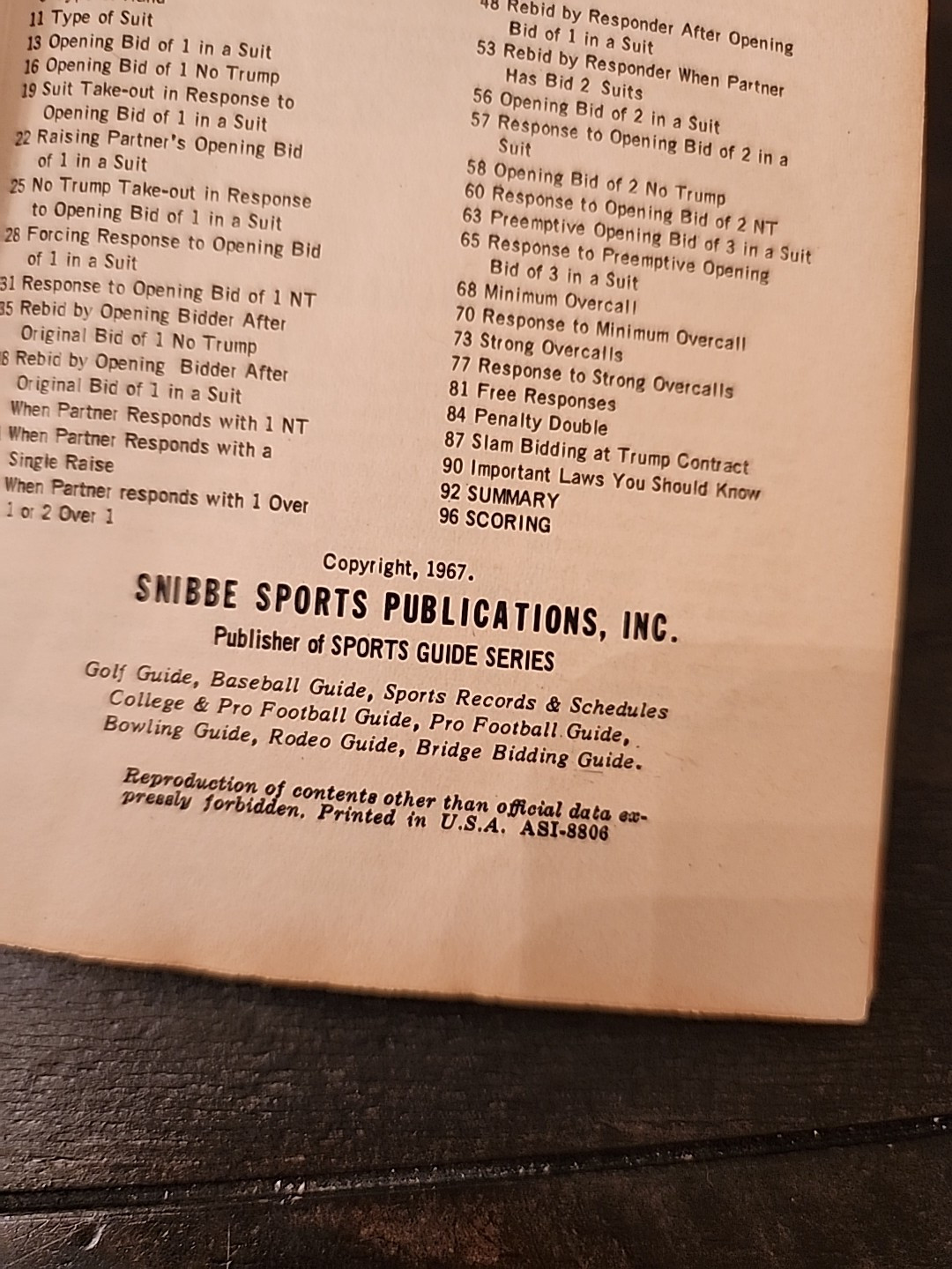 Vintage Cepacol Promo Bridge Bidding Guide 1967
