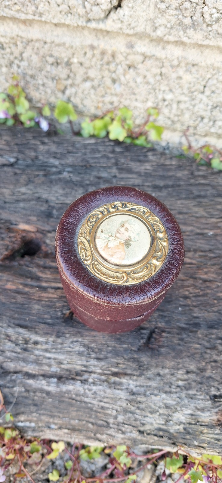 Antique 19thc Shot / Medicine Glass In Leather Case Unusual Trinket