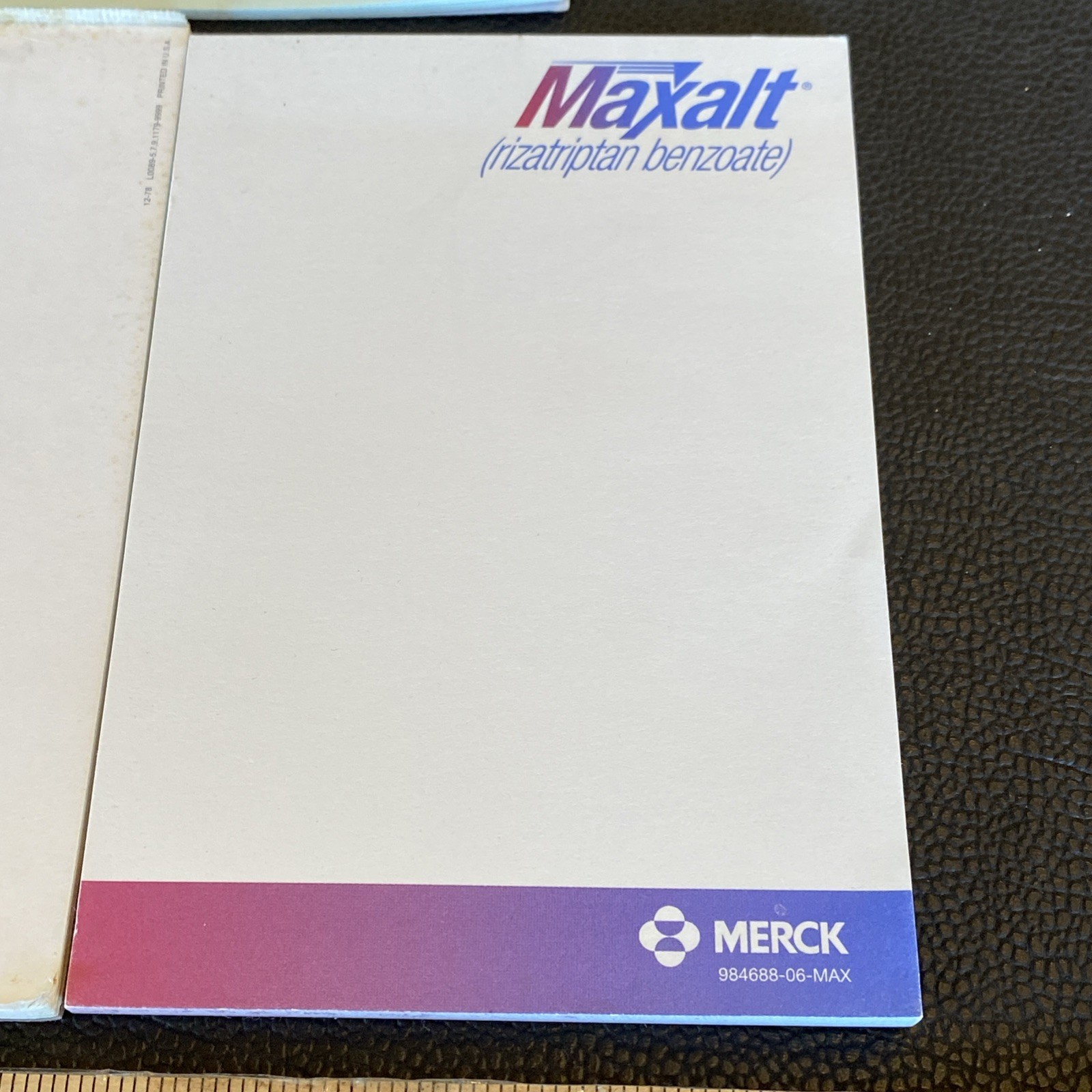 Lot 3 Vtg Pharma Drug Rep NotePad Merck Maxalt MSD Pfizer Celebrex Advertising
