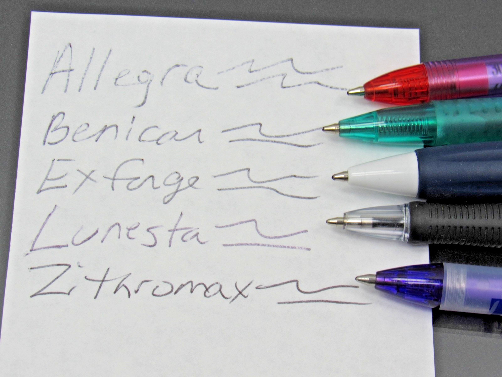 Drug Rep Lot 5 PENS Allegra Benicar Exforge Lunesta Zithro Pharmaceutical Promo