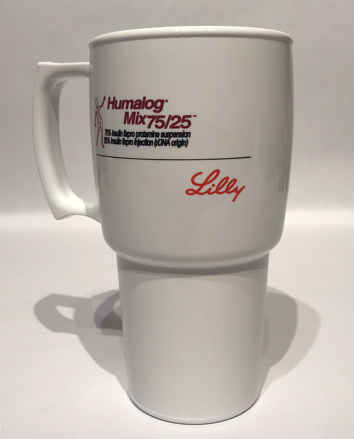 Humalog Mix Travel Coffee Tea Mug Cup Drug Rep Pharmaceutical Promo 14 fl oz.