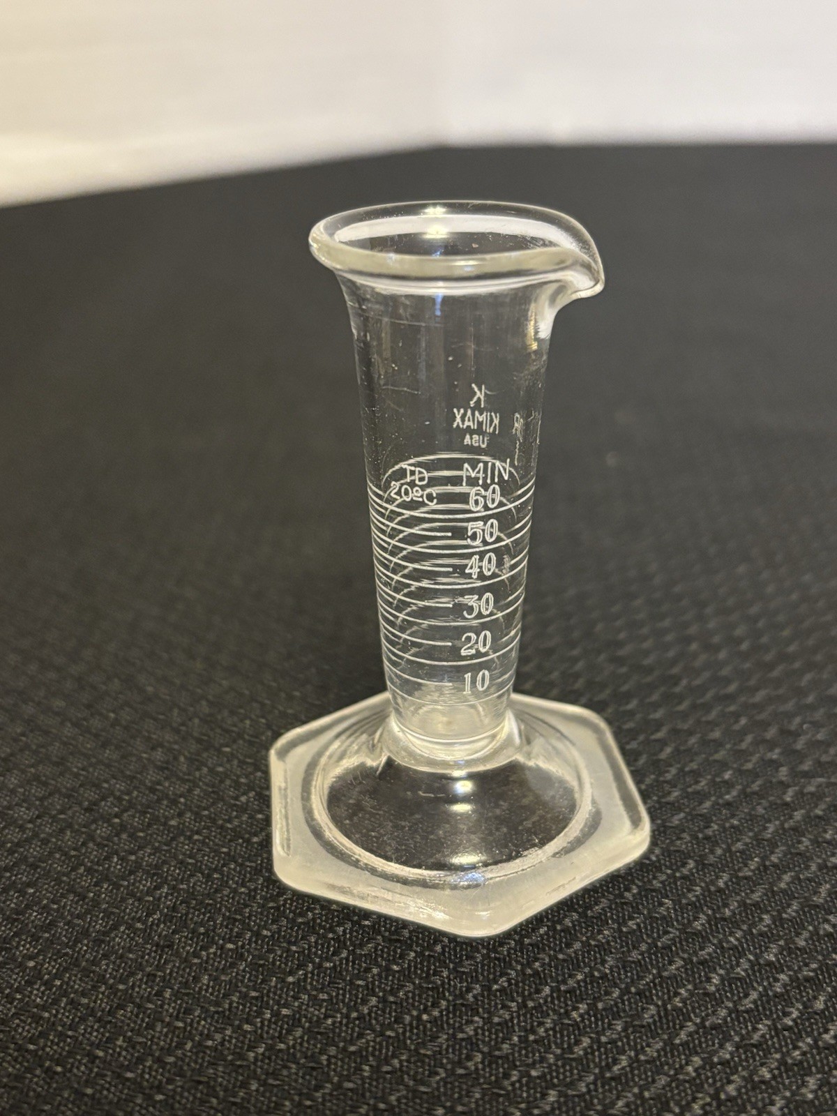 Vintage Kimax Graduated Cylinder Glass Apothecary Dr Pharmacy