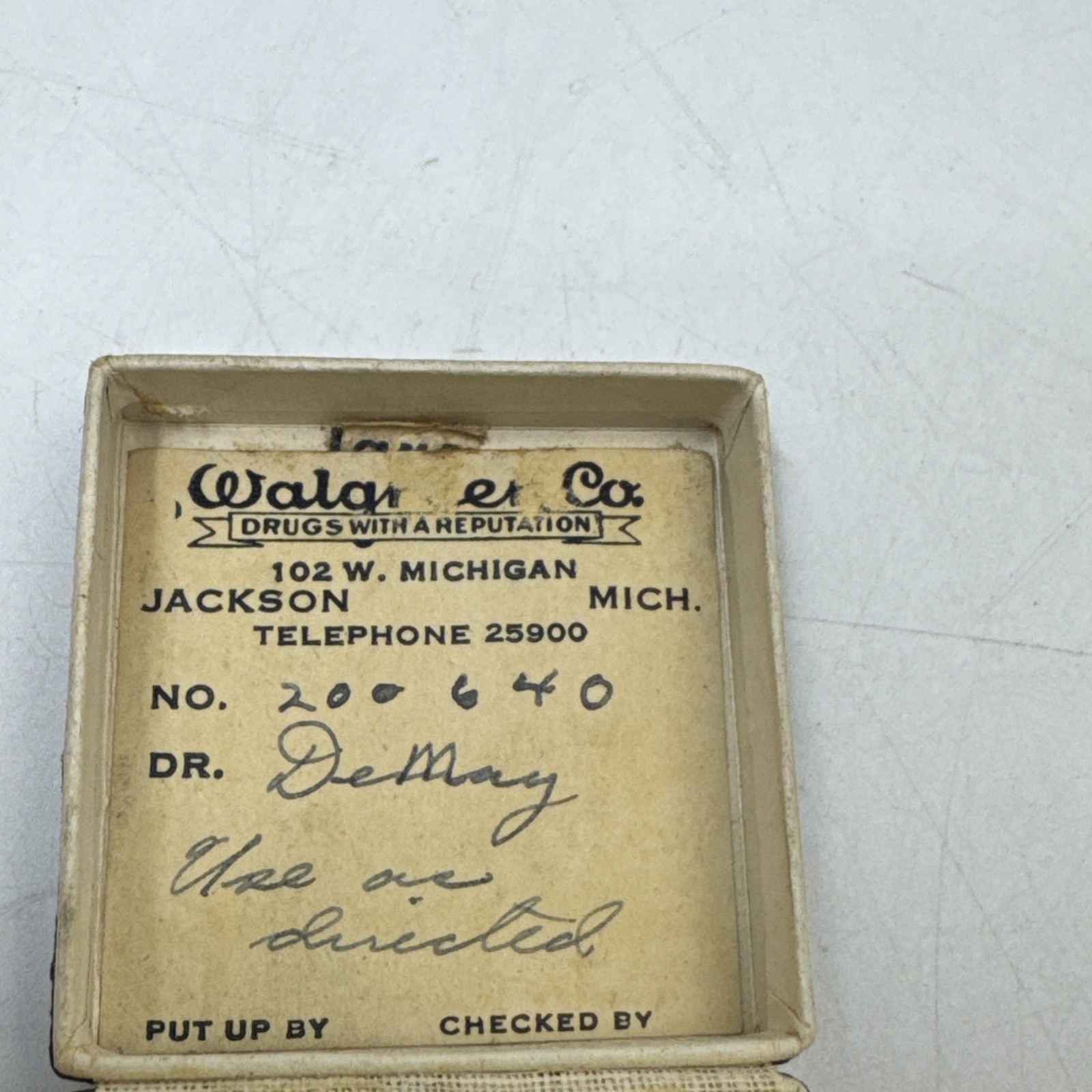 1939 Walgreen Drug Stores Pharmacy Medicine Box