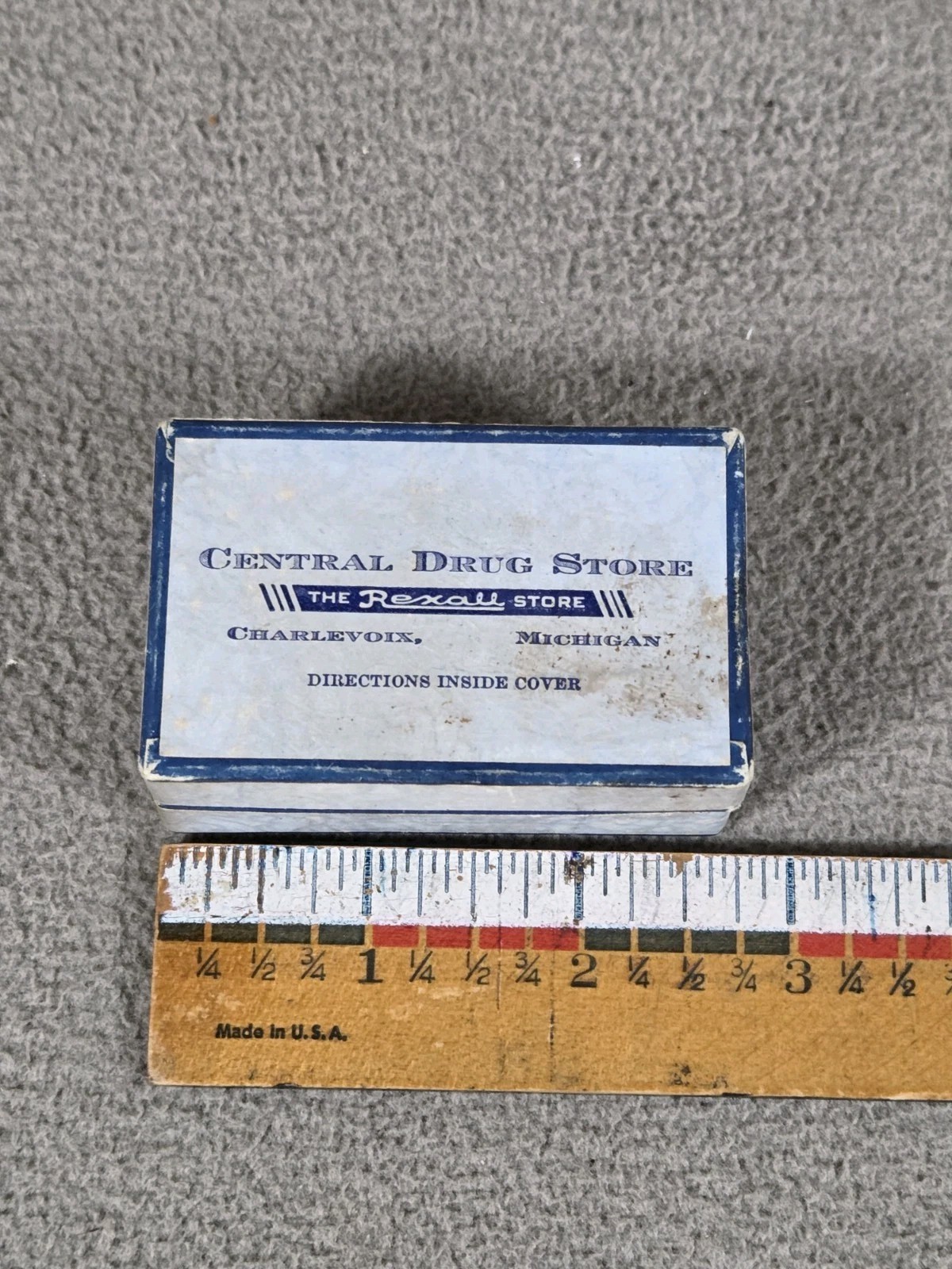 Central Drug Store Prescription Medicine Box Rexall Charlevoix Michigan