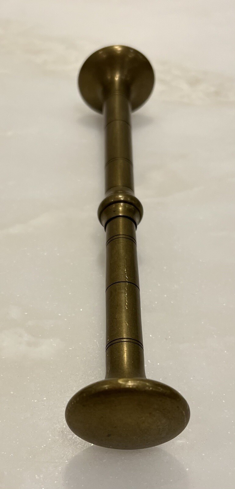 Brass Mortar & Pestle Vintage Rx Apothecary Grinder Pill Crusher Herbs LARGE #4