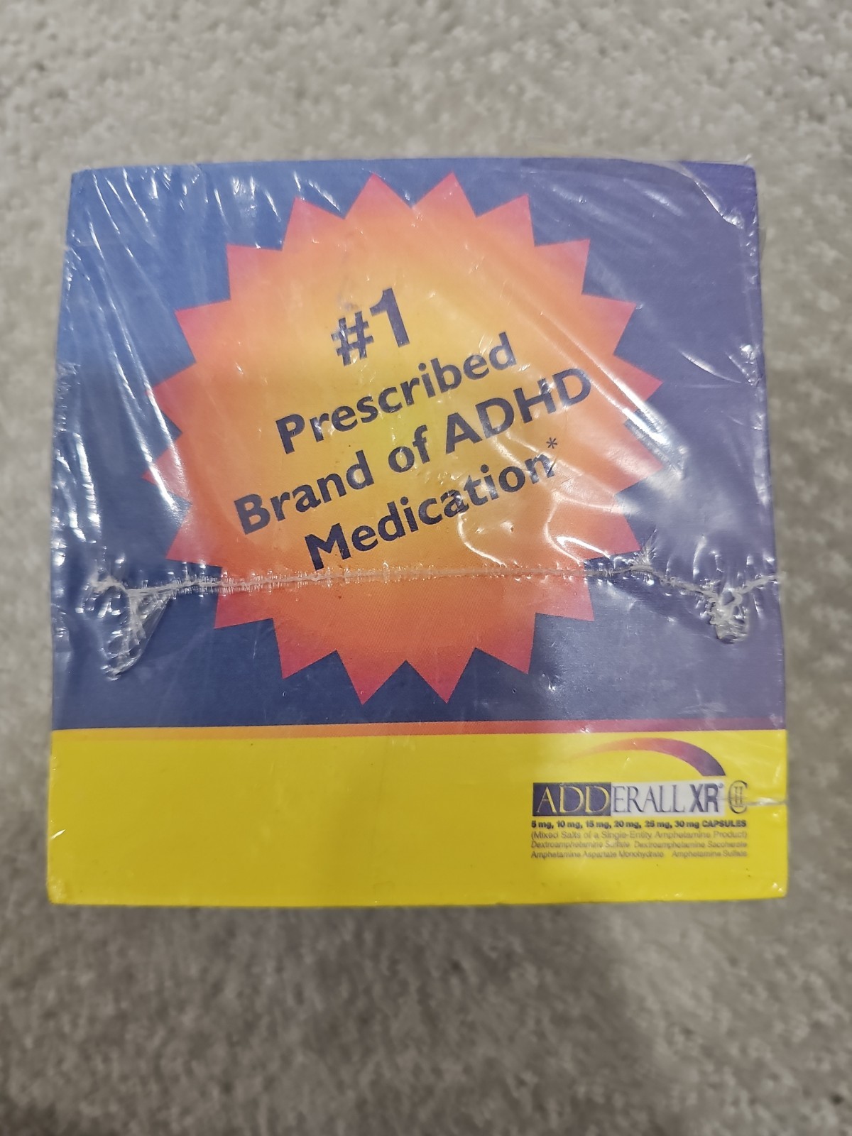 Vintage ADDERALL XR Note Pad Cube Drug Rep Swag Pharmaceutical ADHD 2005 Shire