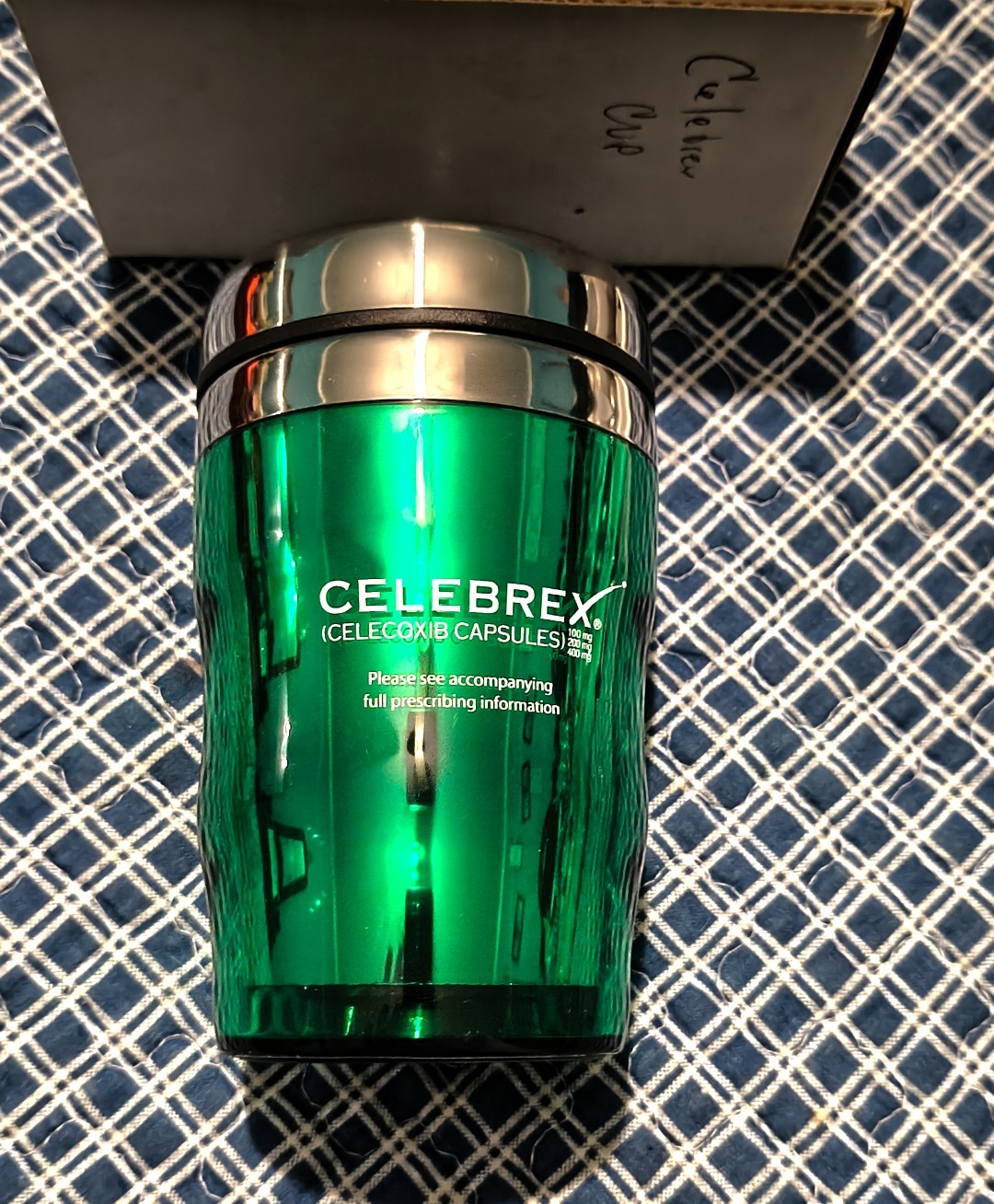 Pharmaceutical Drug Rep Celebrex Lot Of 1 Tumbler/Mug 1 CoolPak & 2 Mouse Pads