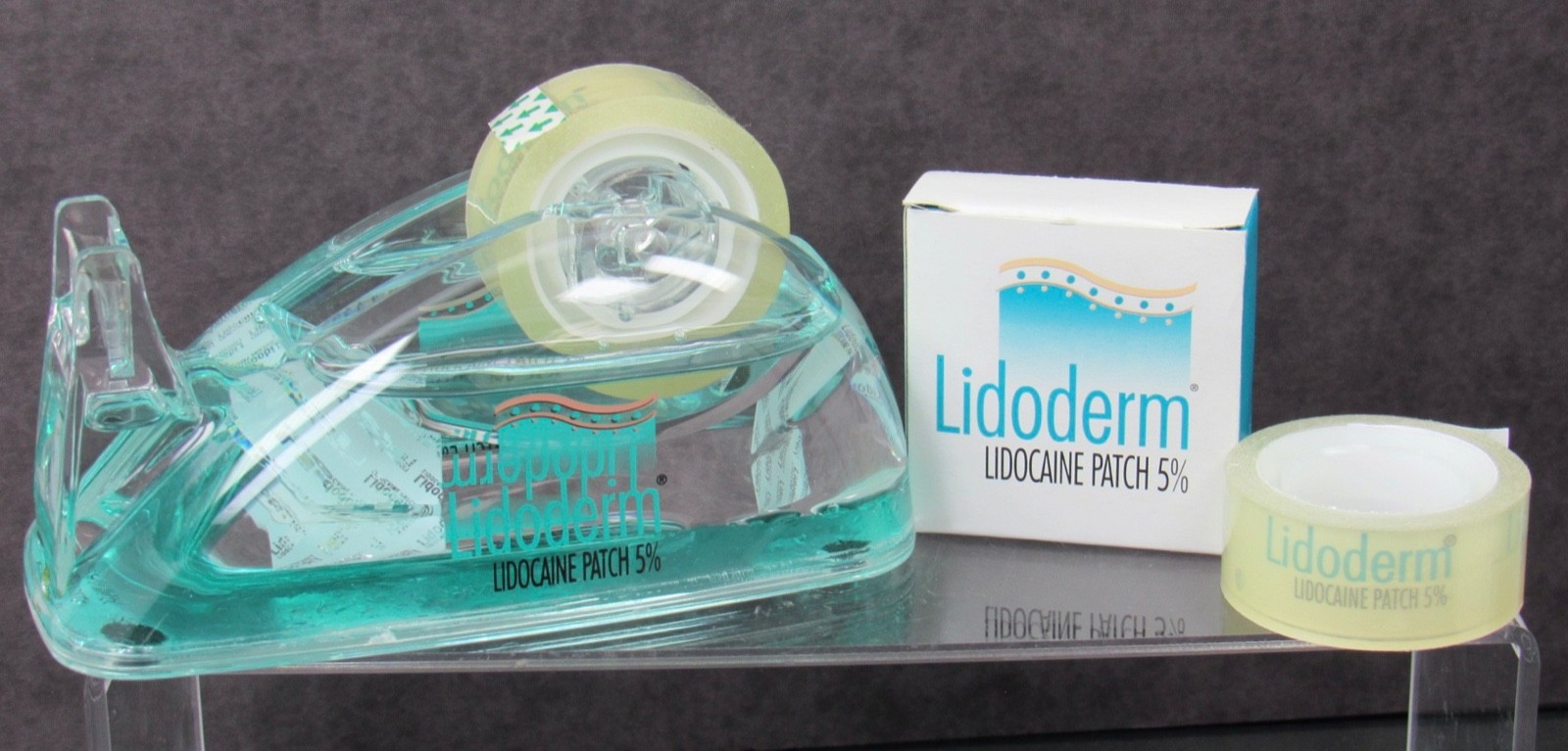 Lidoderm Lot Liquid Tape Dispenser Bottle & iSlice Drug Rep Pharmaceutical Promo