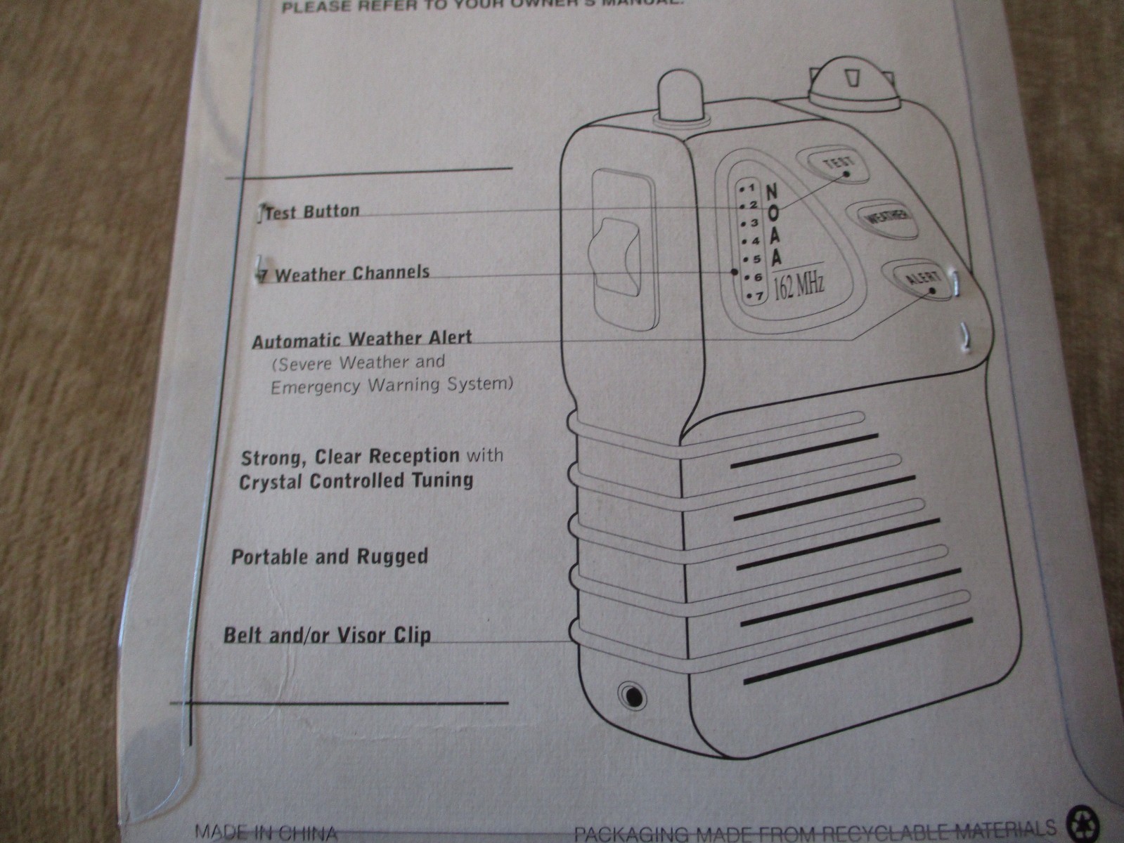 NEXIUM PHARMACEUTICAL DRUG REP ADVERTISING NOAA 9V WEATHER RADIO *NEW*