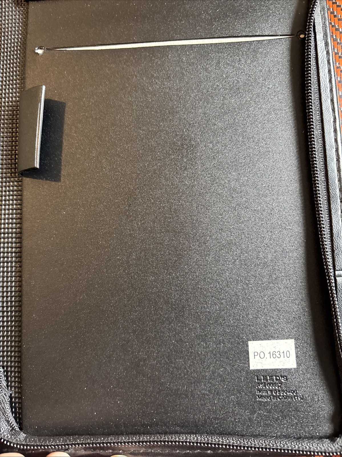 Depuy Johnson & Johnson Co. Leather Leeds Notebook Organizer Leather Black Rare