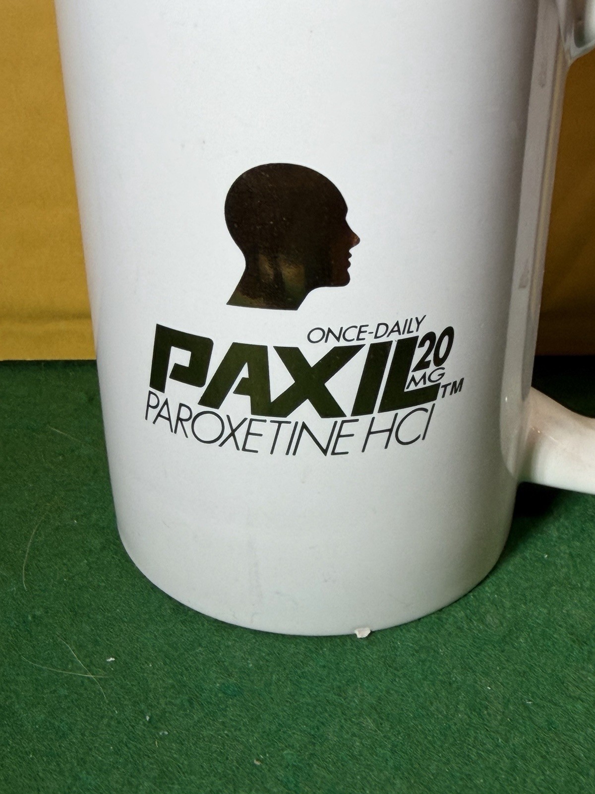 PAXIL Promotional Coffee Mug Cup Big Pharma Swag Psych Mental Anxiety Drug