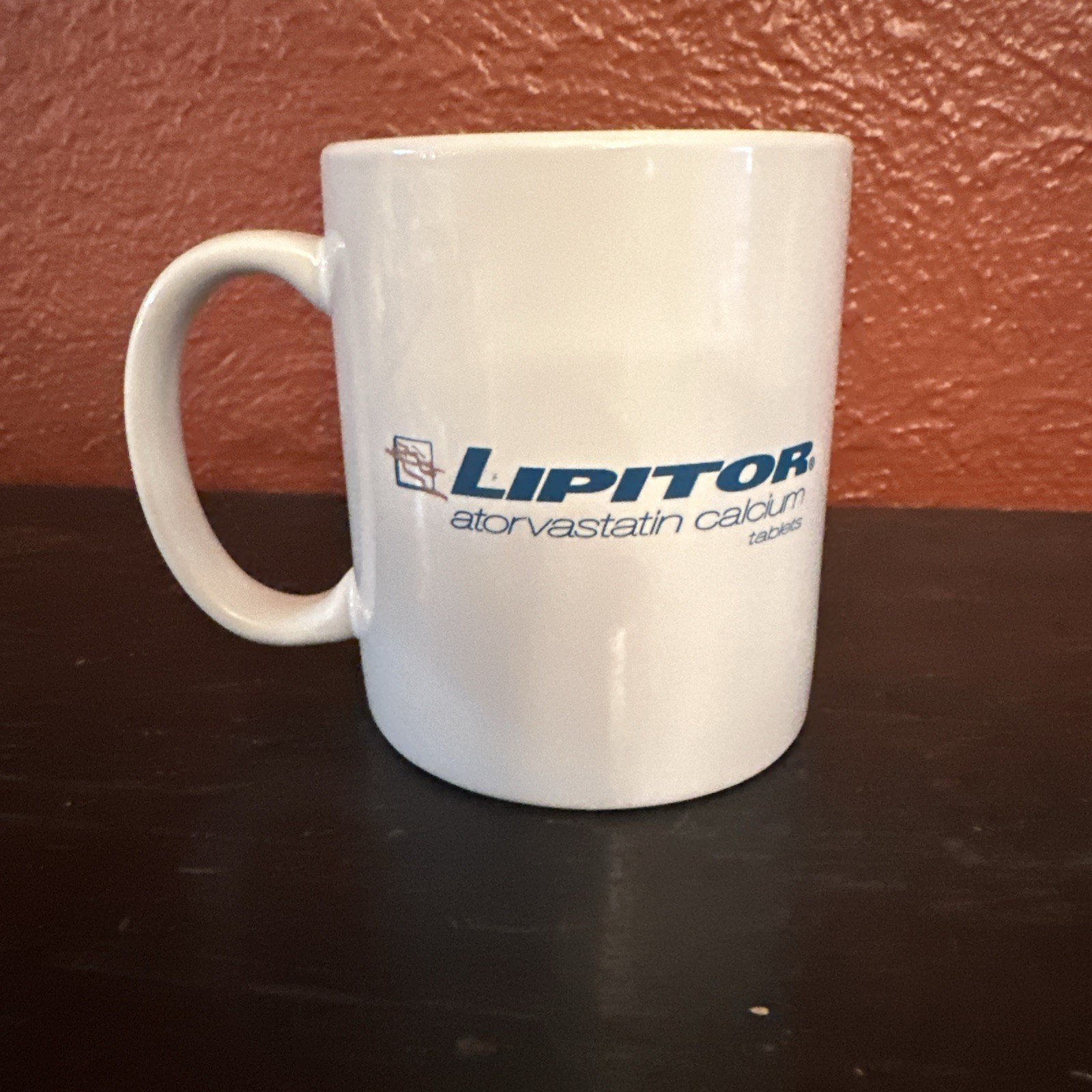 Vintage Lipitor Coffee Mug Cup Pharma Drug Rep Advertising Doctor White 11 oz