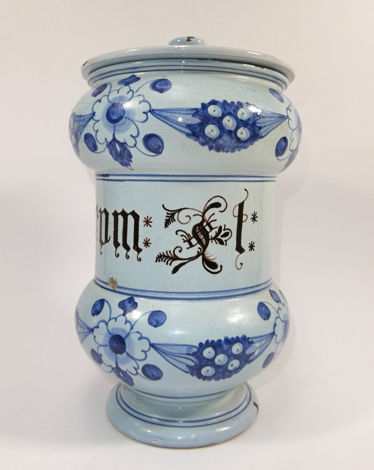 Faience Pharmacy Vessel Early 19th Century A-9