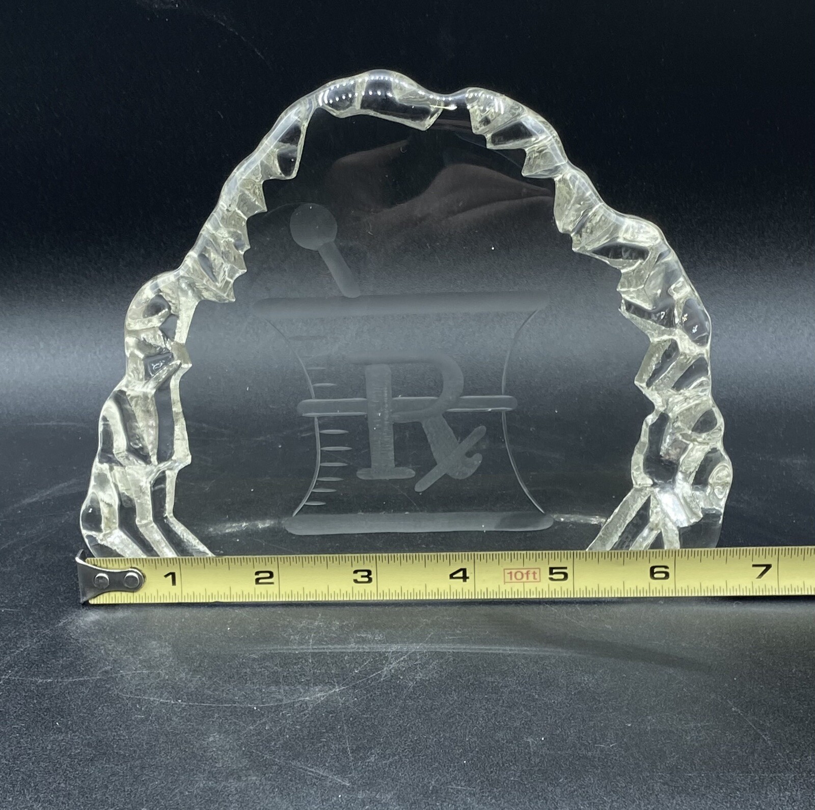 Pharmacist Rx Art Glass Iceberg Display Award Wendell August Forge