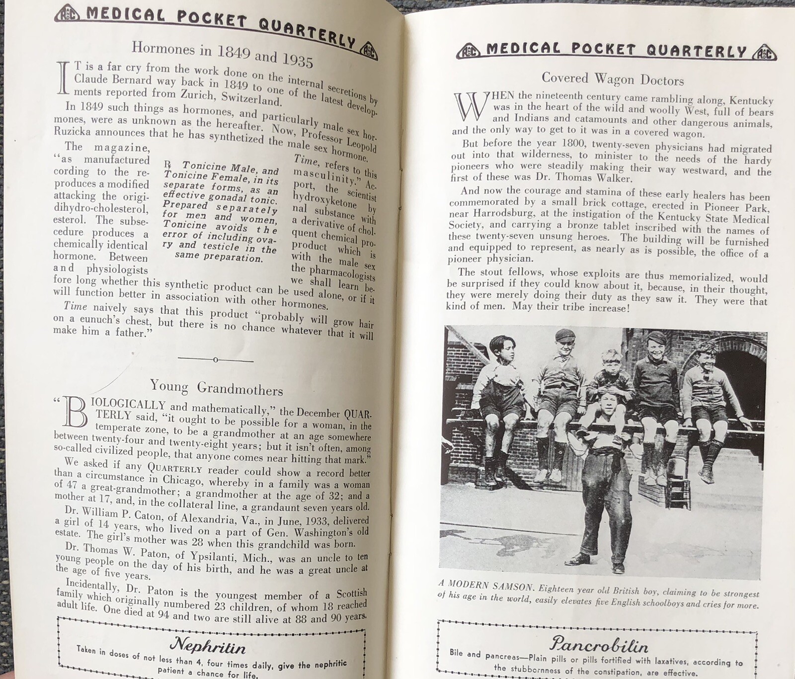 Vintage Medical Pocket Quarterly 1935 R & C