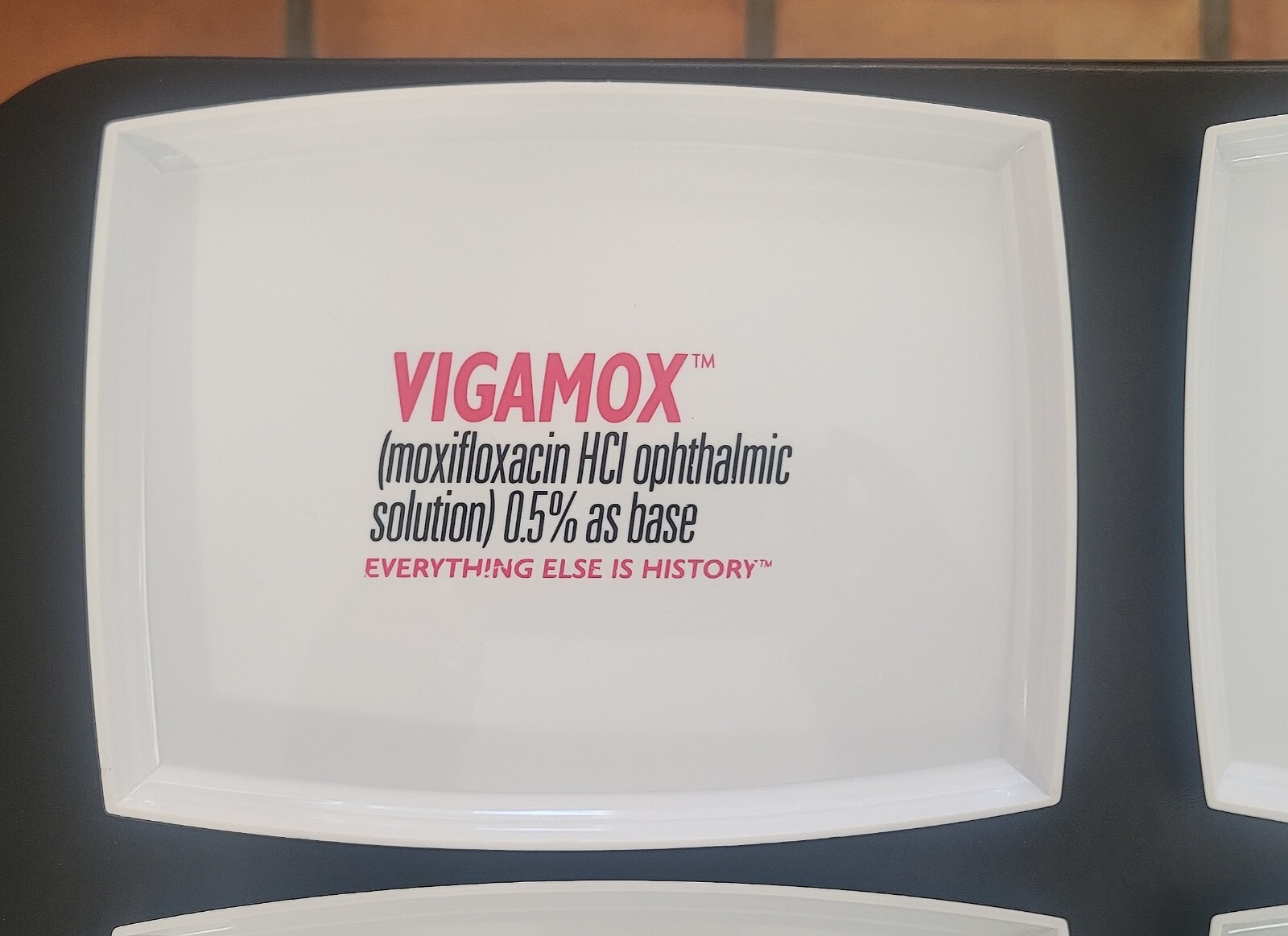 LOT OF 4 VIGAMOX Pill Counting Trays – Pharmacist Pharmaceutical Meds Ad Tray