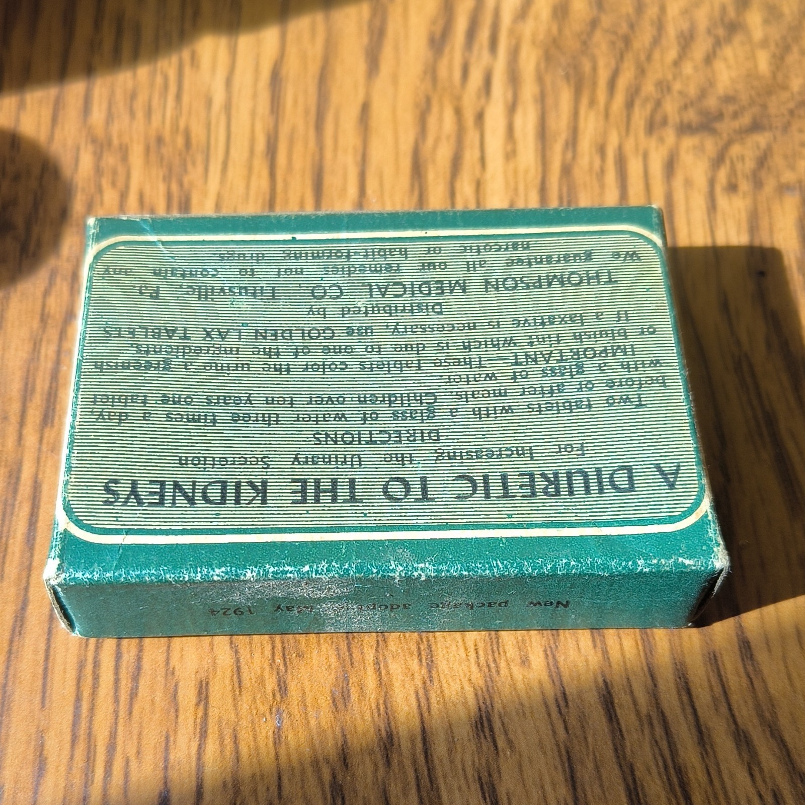 Thompson’s Borsoma Tablets Vintage Box 40 Tablets Collectible Pharmaceutical
