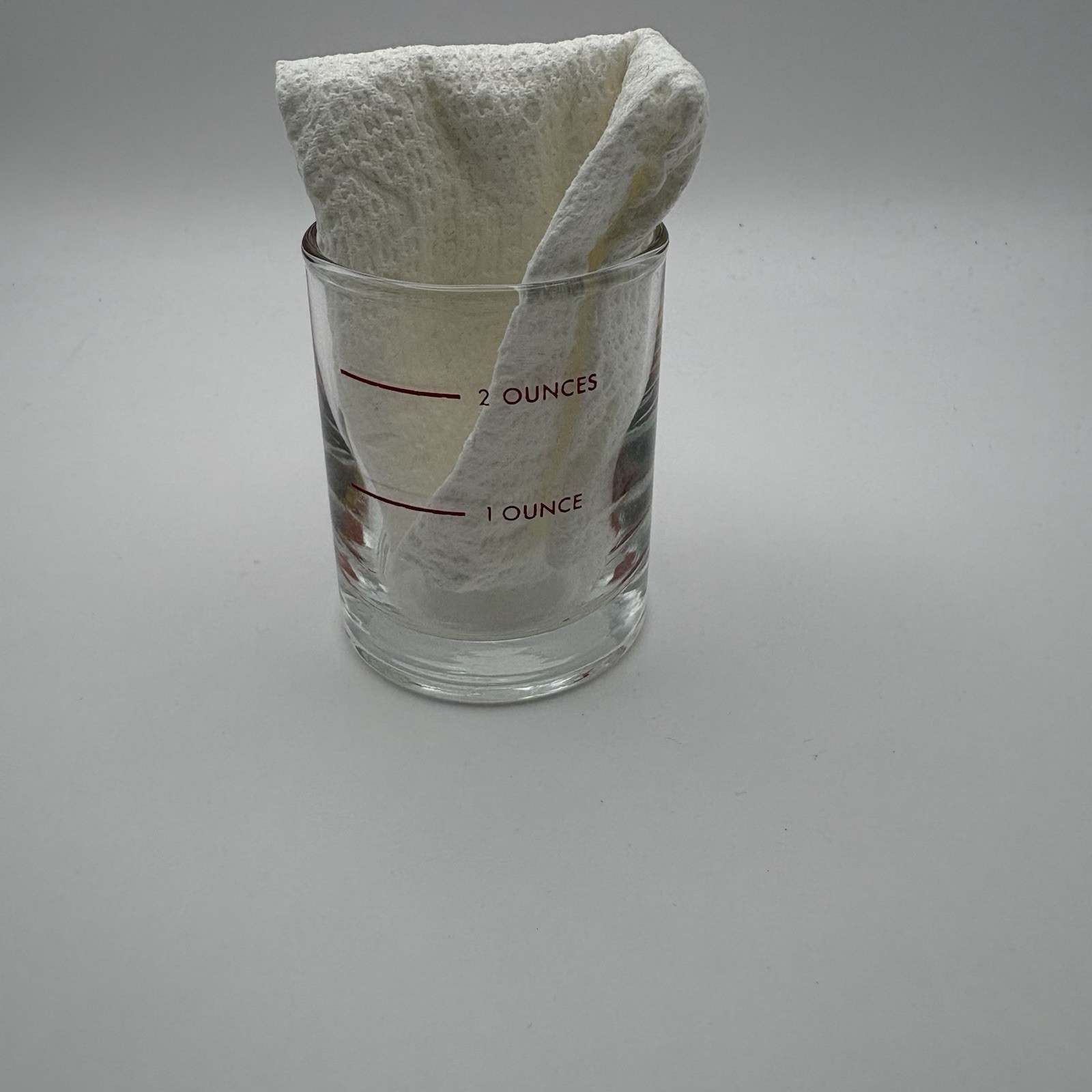 Vintage Sparine Dosing Shot Glass Measuring Cup Red Dots 2 oz