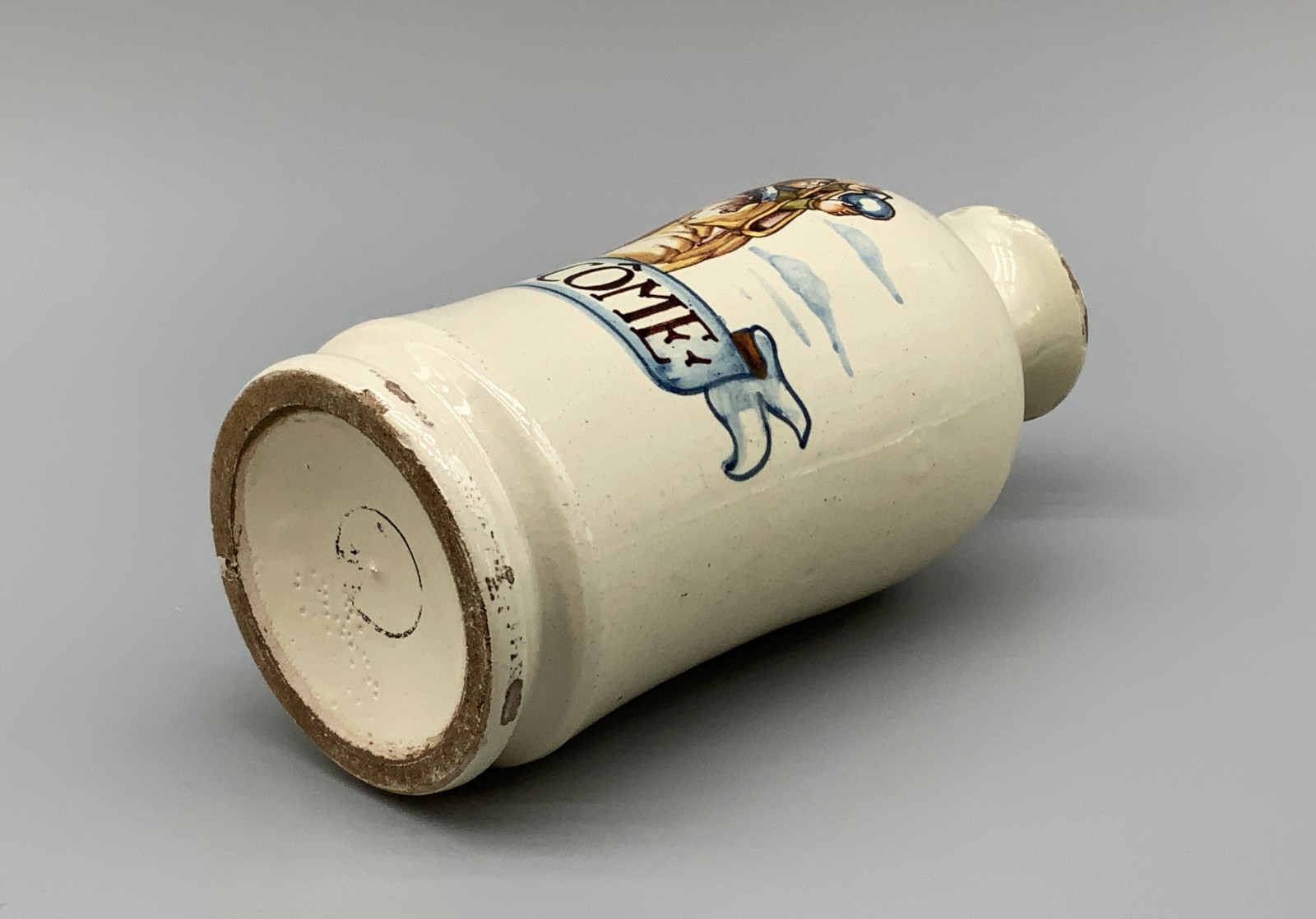 19th-Century French Saint Come Earthenware Apothecary Drug Chemist Jar Bottle