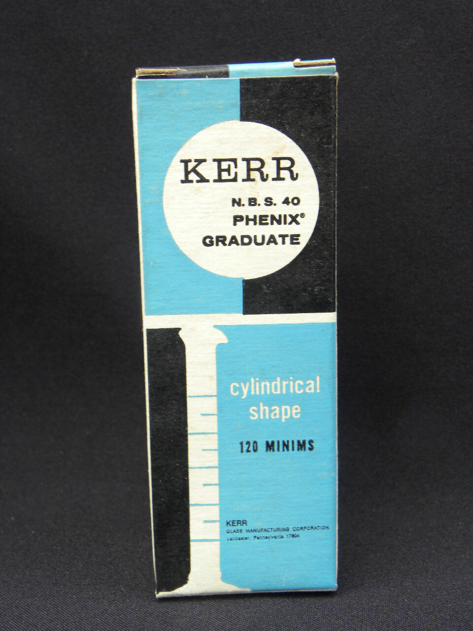 Kerr Glass Pharmaceutical N.B.S 40 Phenix Graduate Cylindrical Shape Cylinder #2