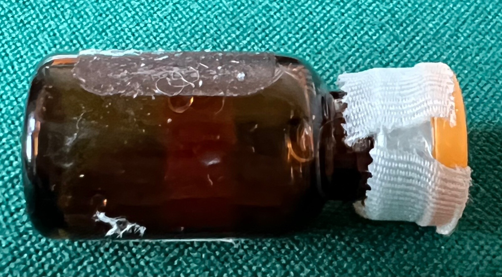 vtg empty brown amber vial for display #3
