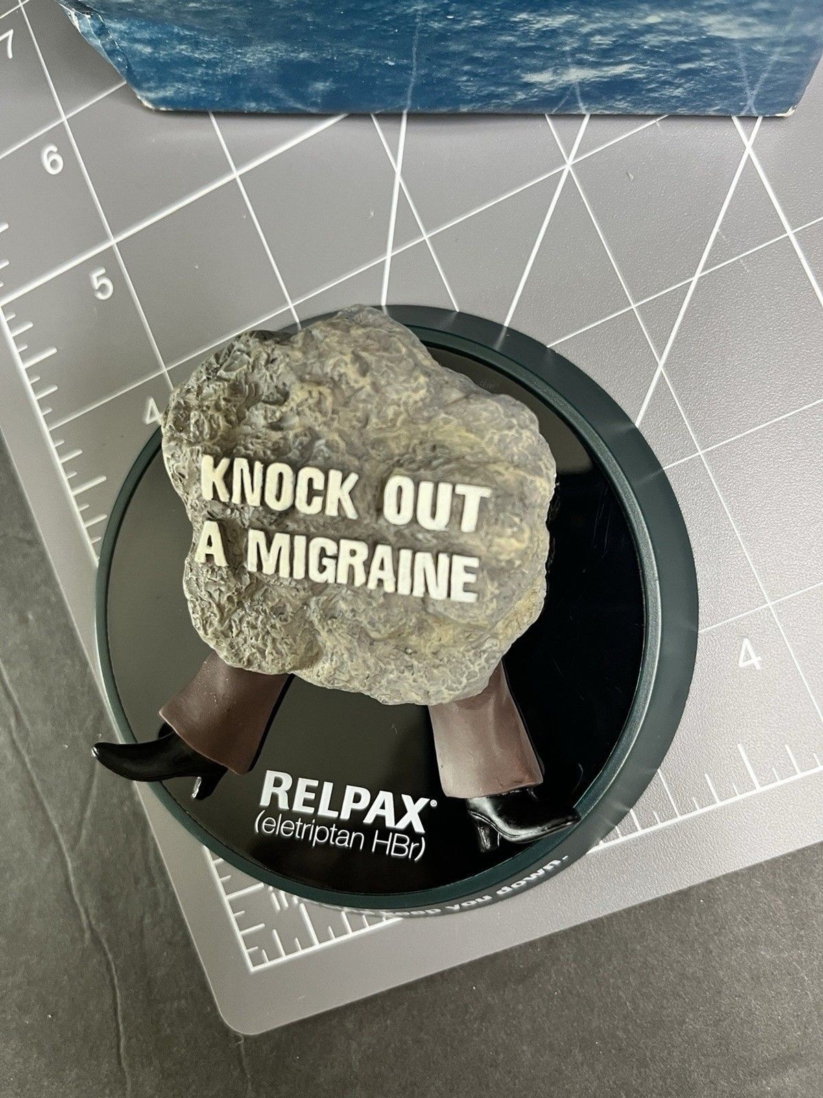 Pfizer RELPAX “Knock Out A Migraine” DRUG REP Paperweight Pharma HEADACHE Toy