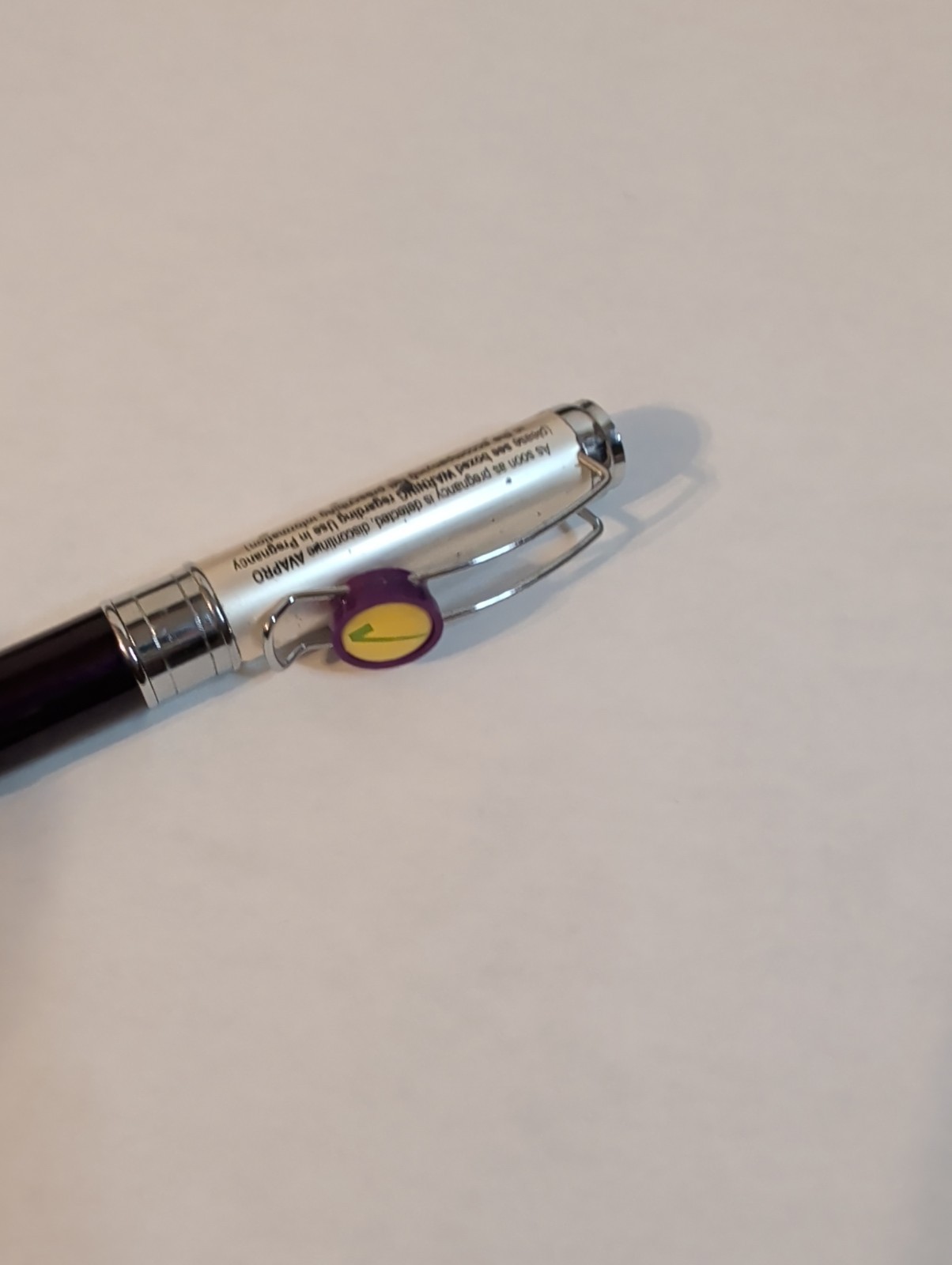 Avapro Metal Heavy Purple Pen Drug Rep Representative Twist To Write Irbesartan