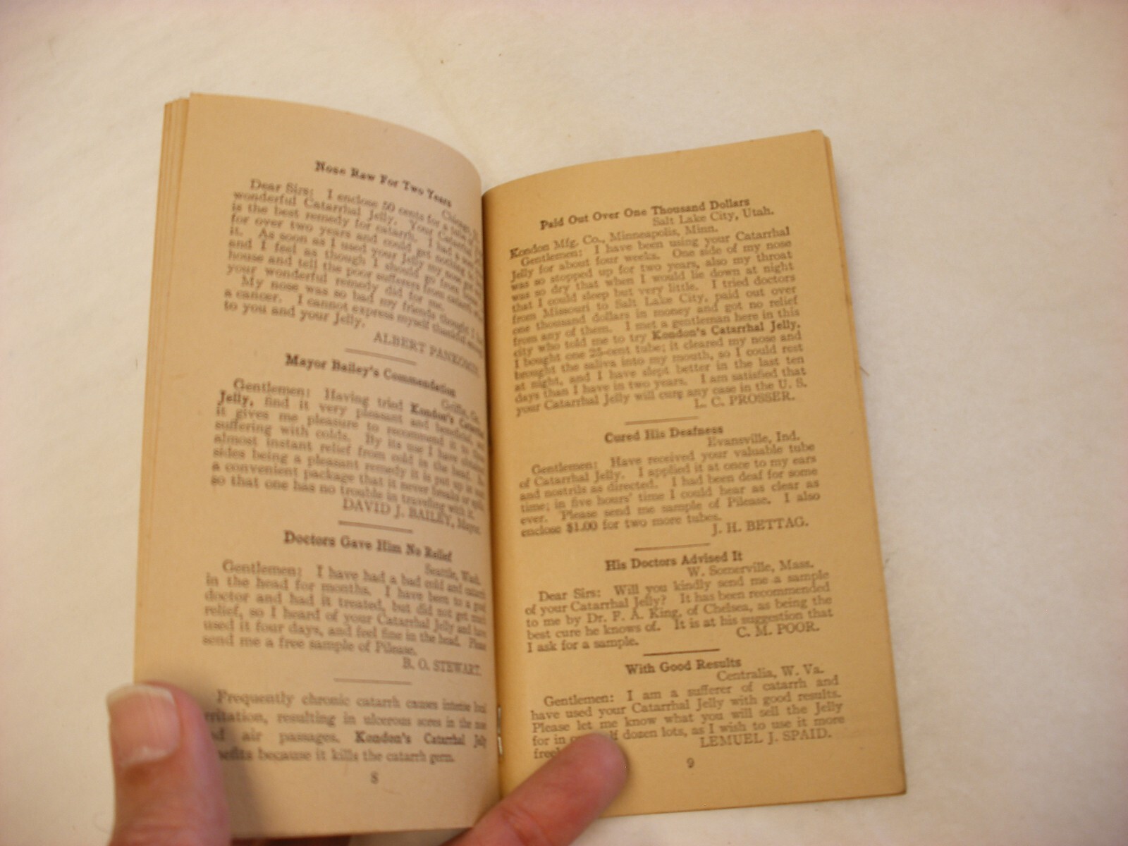 Vtg Medical & Pharmacy Quack Cure – Kondon Mfg. Co. Minneapolis MN 1914