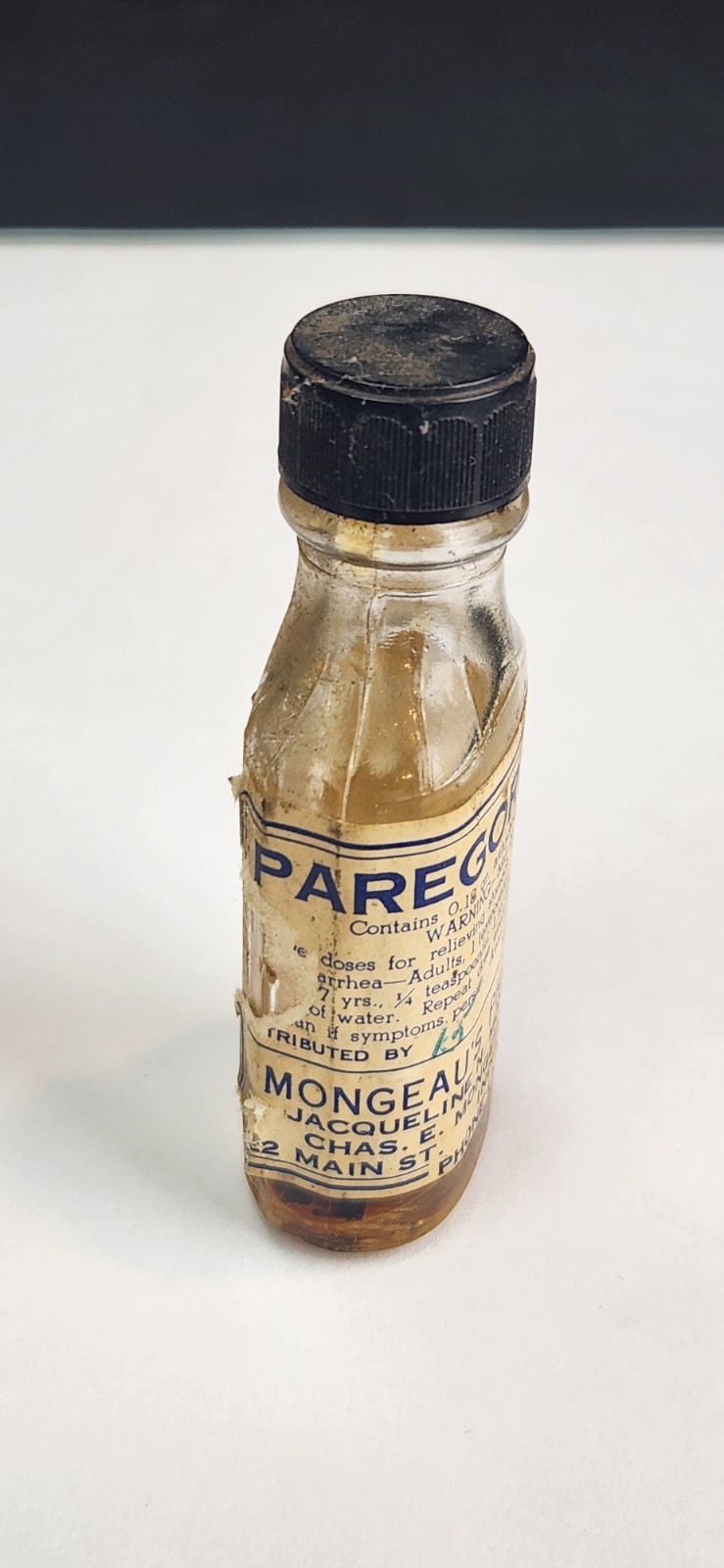 Vintage Morphine Narcotic Medicine Paragoric USP Elixir Bottle Empty