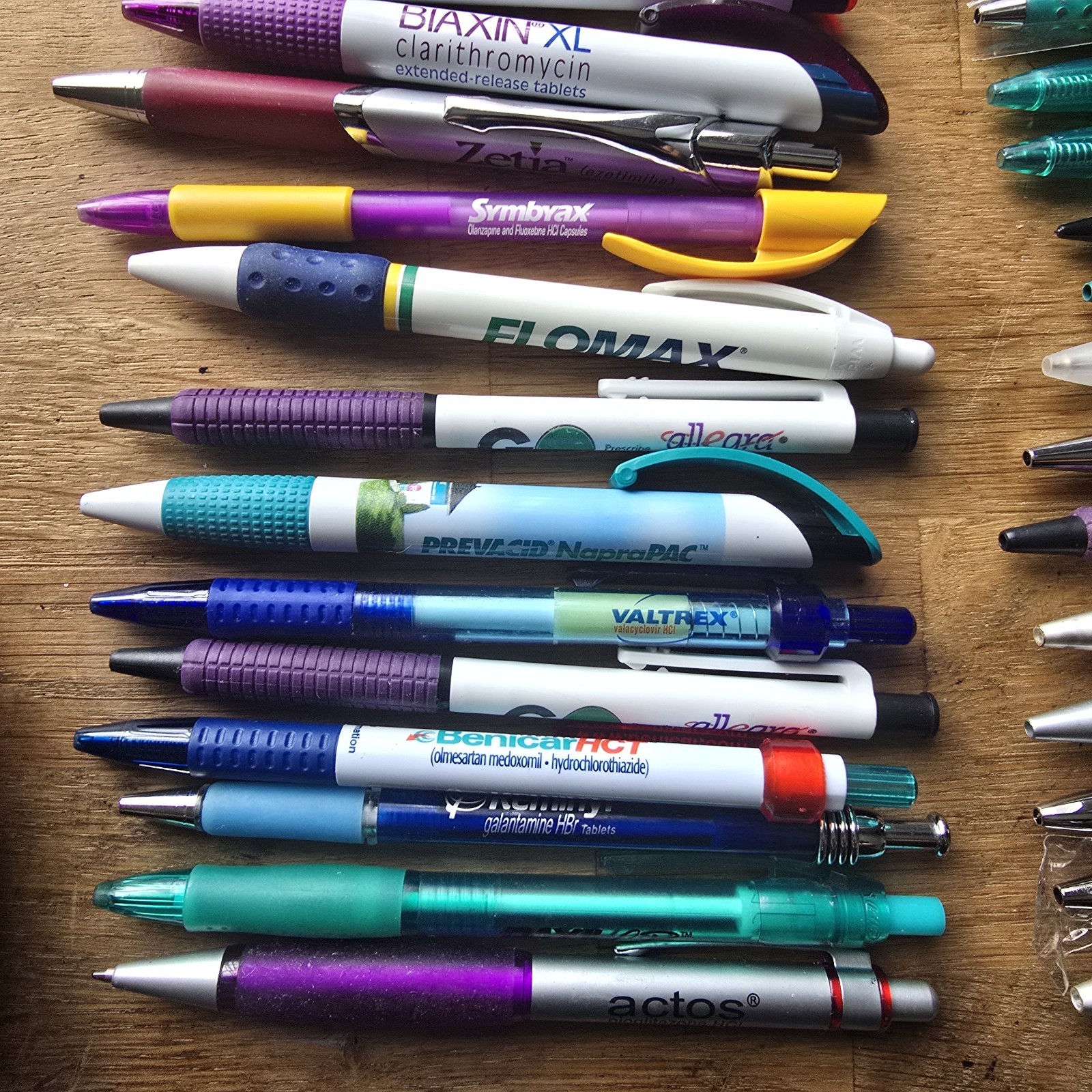 Massive Vintage Pharmaceutical Drug Rep Advertising Pen Lot Of 93