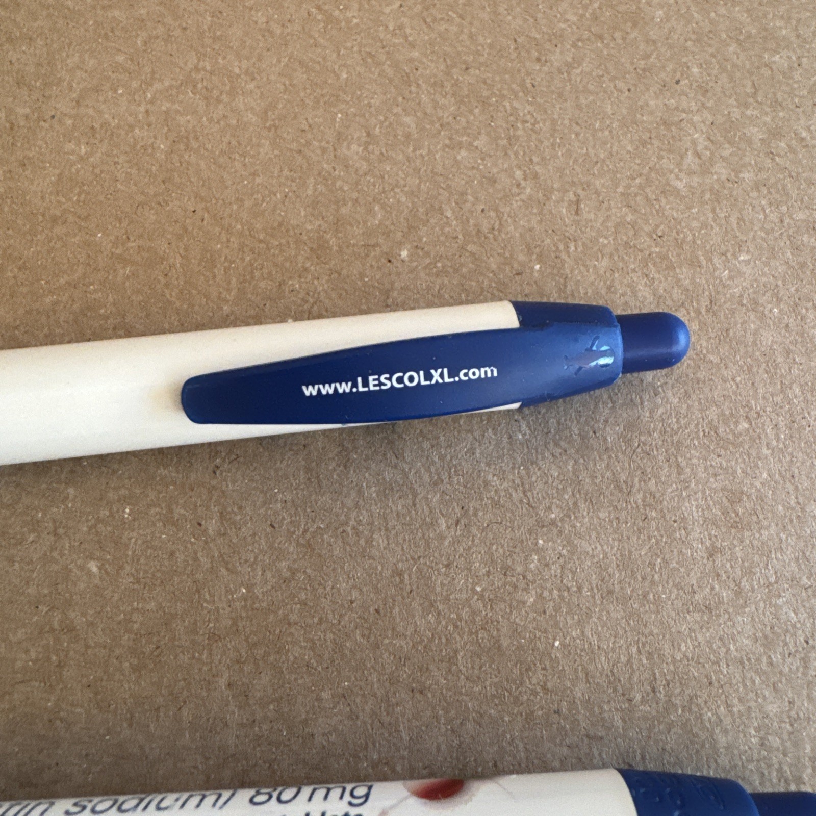 Lot Of 2 Drug Rep Pen LESCOL XL Pharmaceutical Advertising Collectible